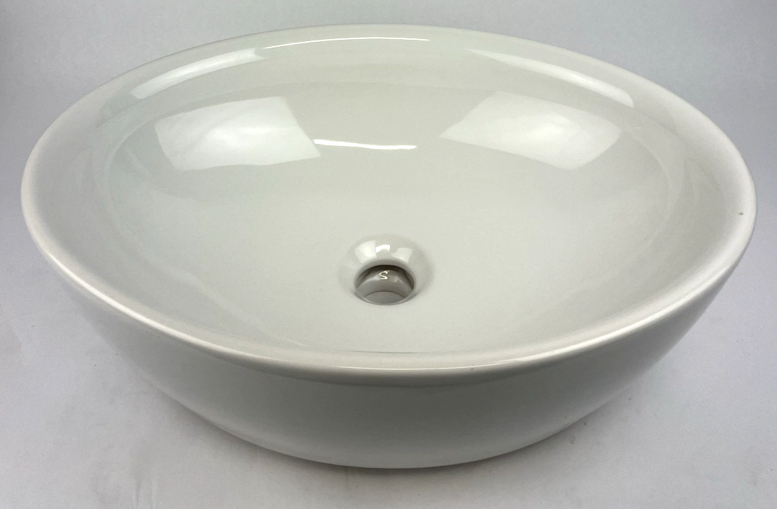 OEM LAUFEN Top Mount Bathroom Designer Sink Glossy White OD 20.25" 514mm
