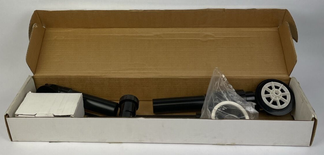 OPELLA 14.5" to 19" Black Tubular Bath Waste & Overflow Assembly w Polished Trim