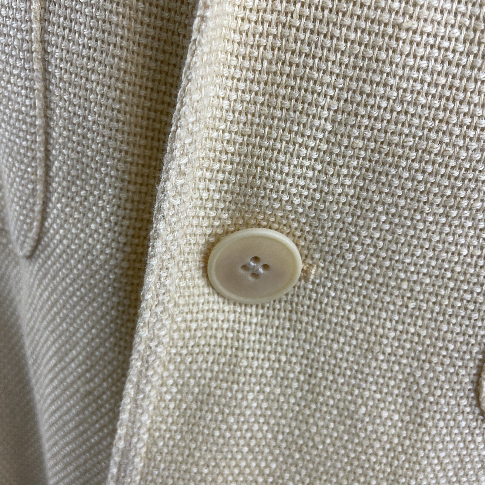 Rare NWT Agnona Men's New Wool stretch 2 Pocket 4 Button Creme Jacket Nordstrom
