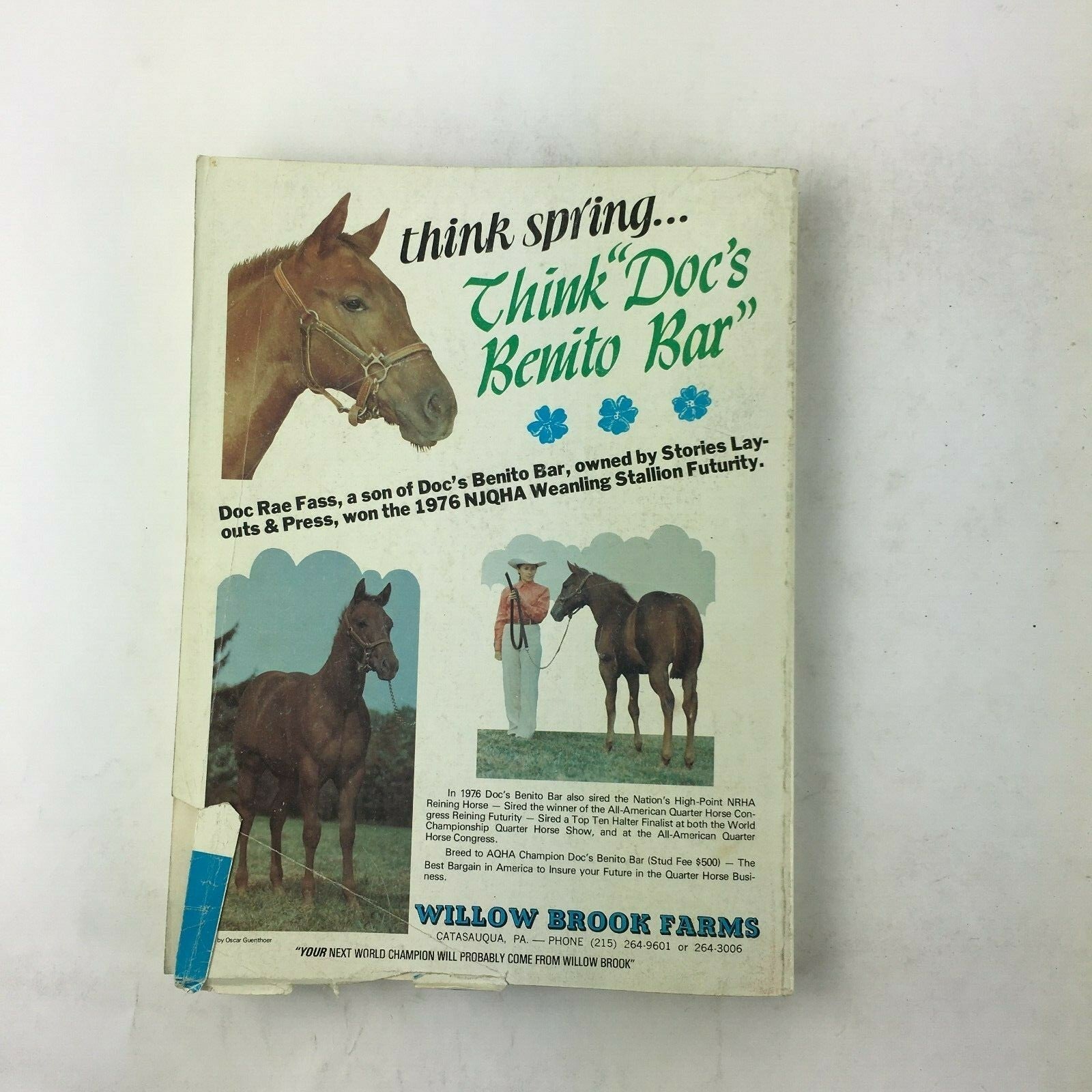 March 1977 The Quarter Horse Journal Magazine Running Champions Named ChickaTuff