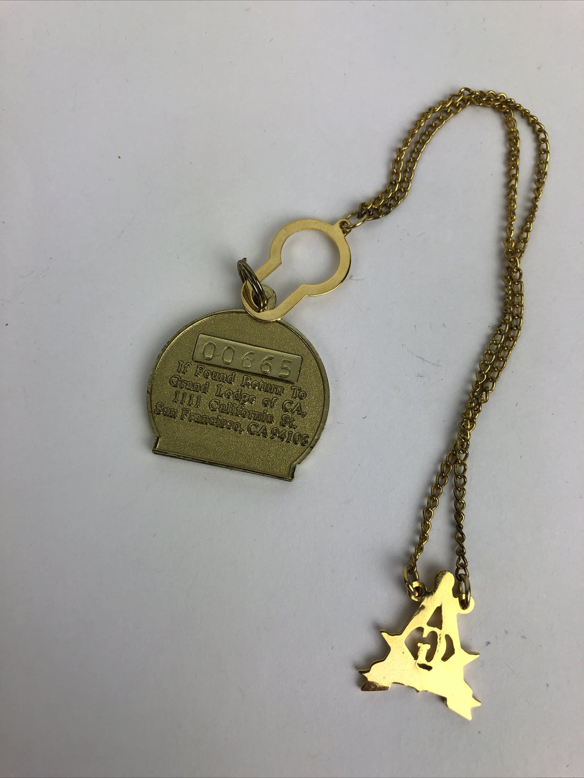 2002 California MASONS Freemason Building for the Future MASONIC PENDANT MEDAL