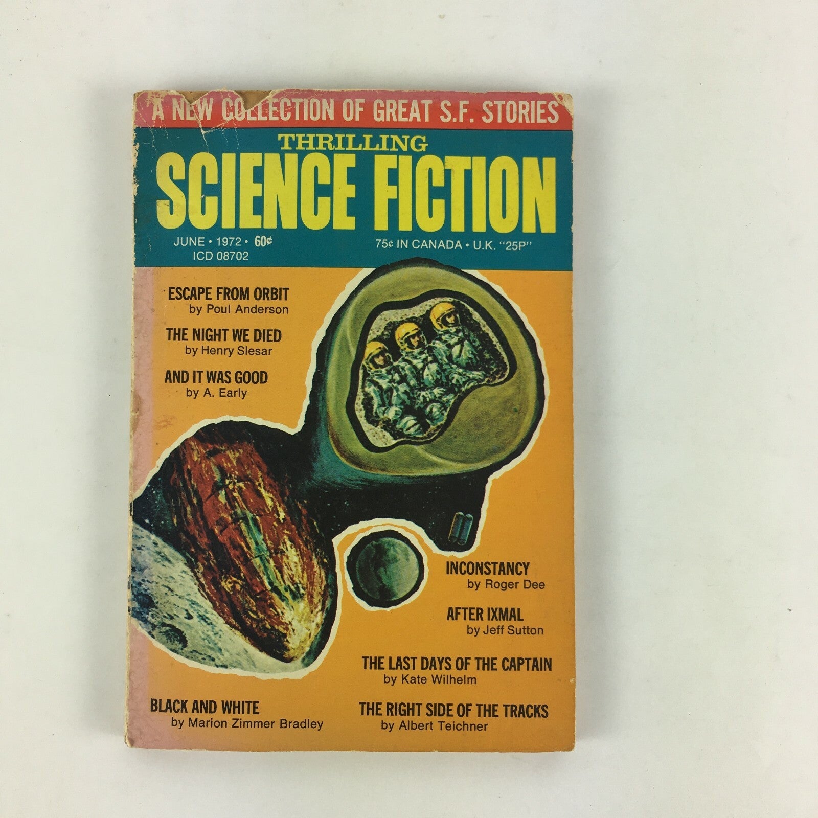 June 1972 Thrilling Science Fiction Escape From Orbit by Poul Anderson