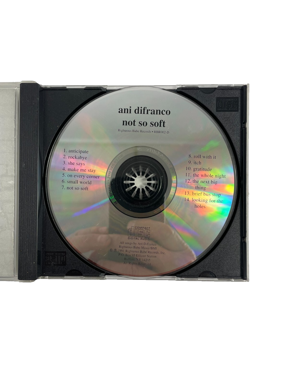 Not So Soft Ani Difranco Anticipate Rockabye She Says Make Me Stay Itch CD#37