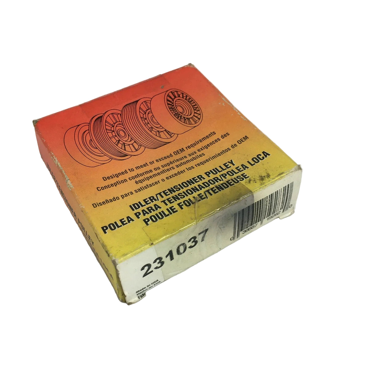 Dayco 231037 idler tensioner pulley OEM replacement automotive serpentine belt system pulley with sealed bearing A11.
