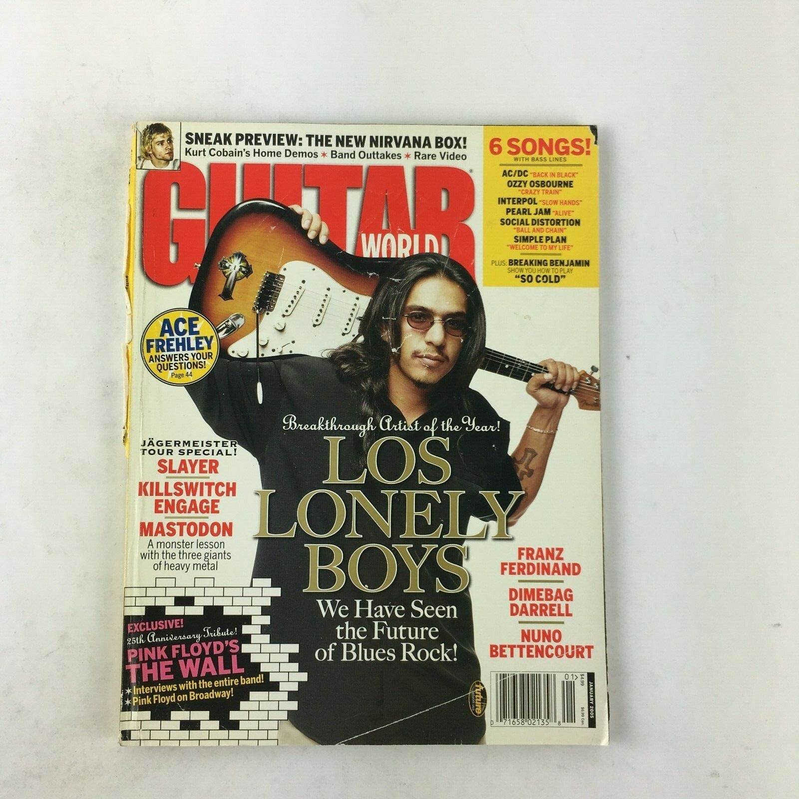 January2005 Guitar World Magazine Los Lonely Boys Franz Ferdinand DimebagDarrell