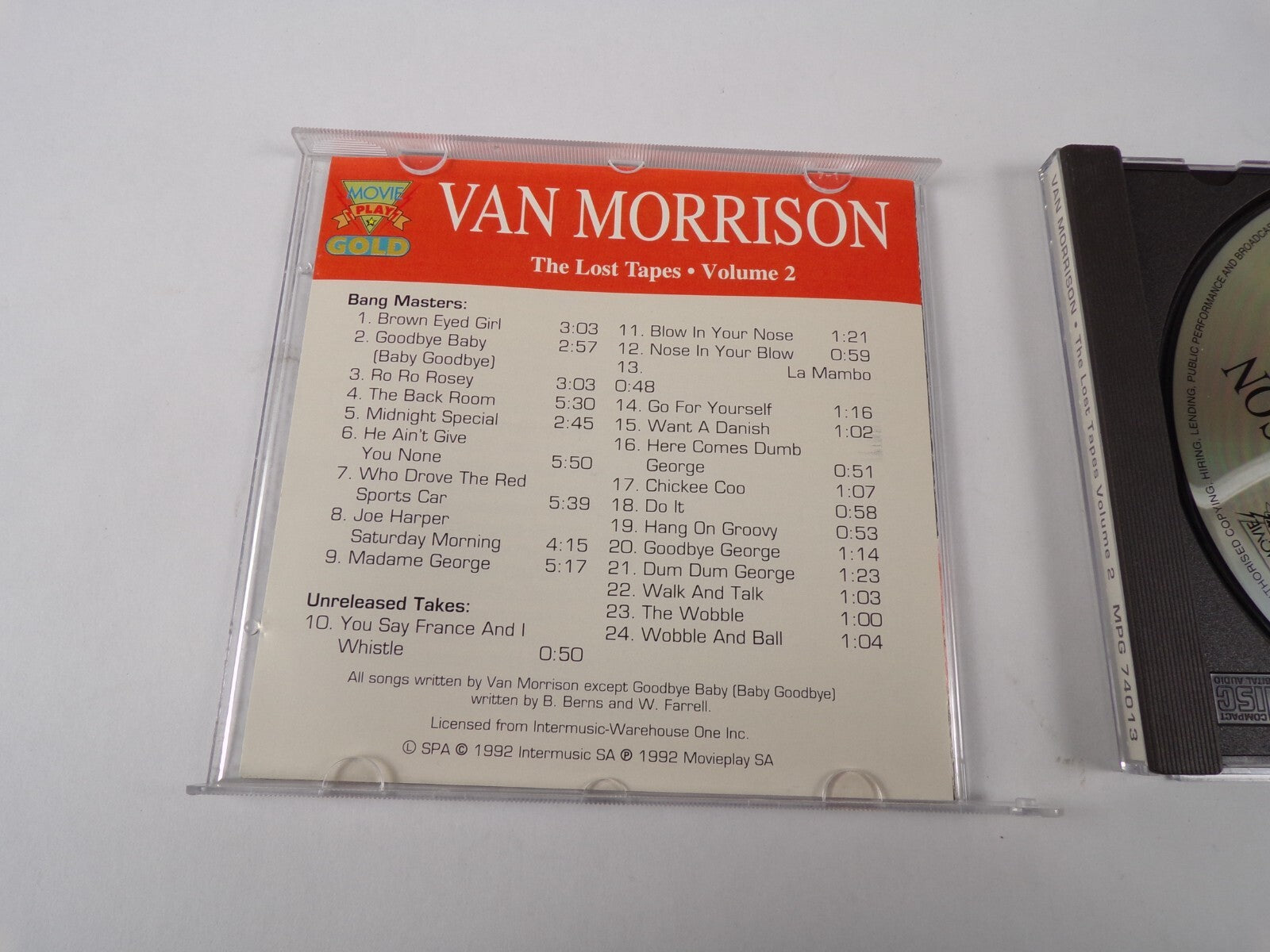 Van Morrison The Lost Tapes Volume 2 Brown Eyed Girl Ro Ro Rosey CD#53