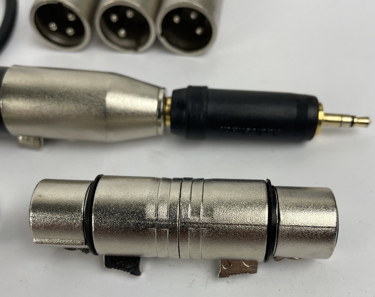 Locking 3-Pin Male XLR to Male 1/4" 6.35mm Mono Jack Connector Audio Adapter Lot