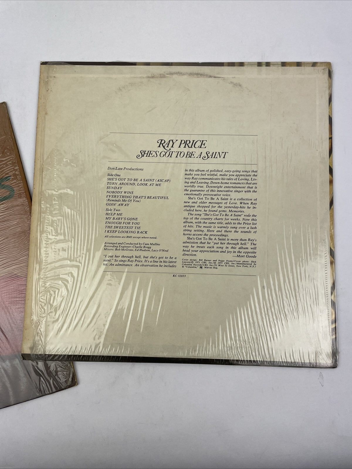 Lot 2 x Ray Price "She Wears My Ring"+ She's Got to be a Saint LP Vinyl Record