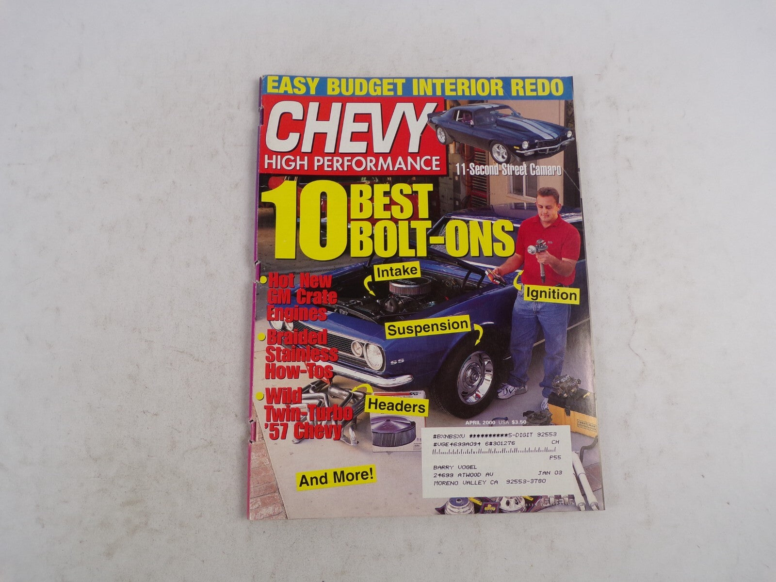 April 2000 Chevy High Performance 10 Best Bolt-Ons Easy Budget Interior Redo Hot