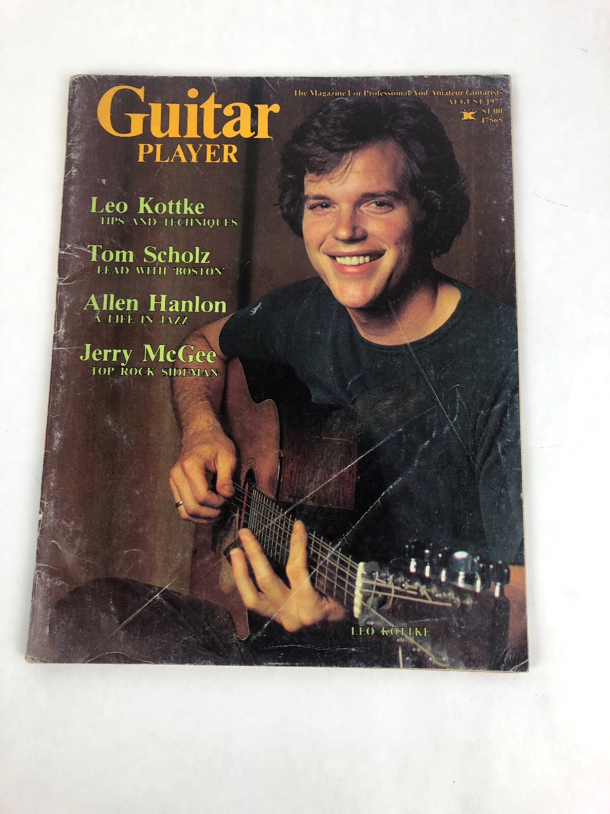 Guitar Player Magazine August 1977 Leo Kottke Tom Scholz Boston Allen Hanlon