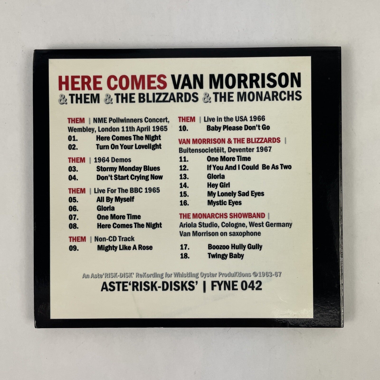 Van Morison- Here Comes Van Morrison CD #16