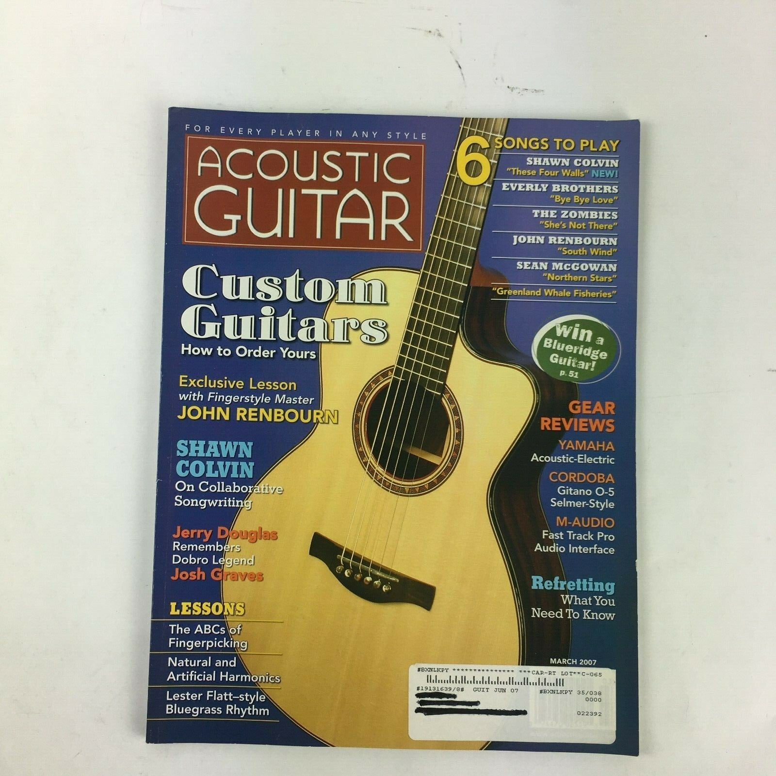 March 2007 Acoustic Guitar World Magazine Custom Guitars JohnRenbourn JoshGraves