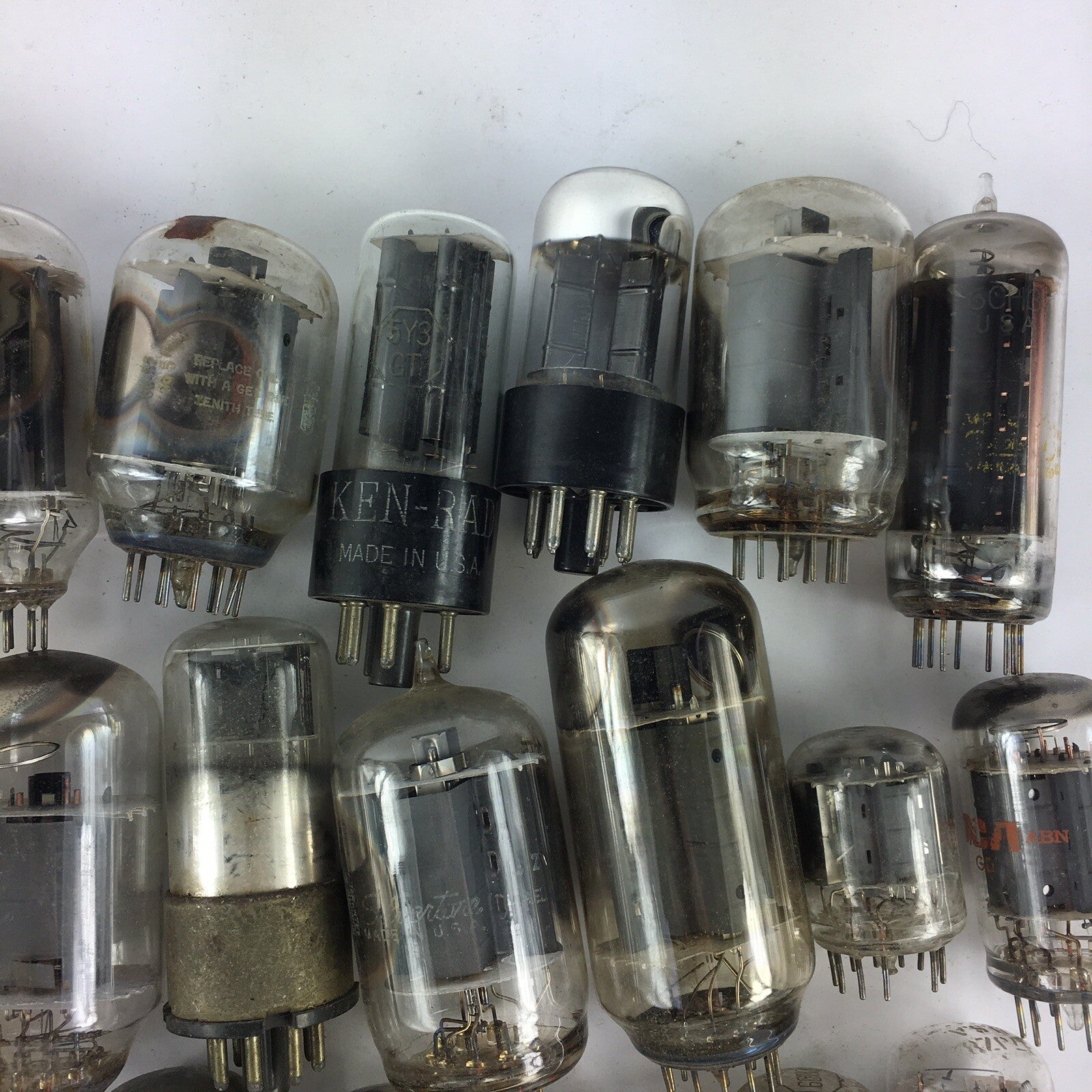 Lot of 50 Various Brands Vintage Vacuum Tubes -UNTESTED - Sylvania, RCA GE #5