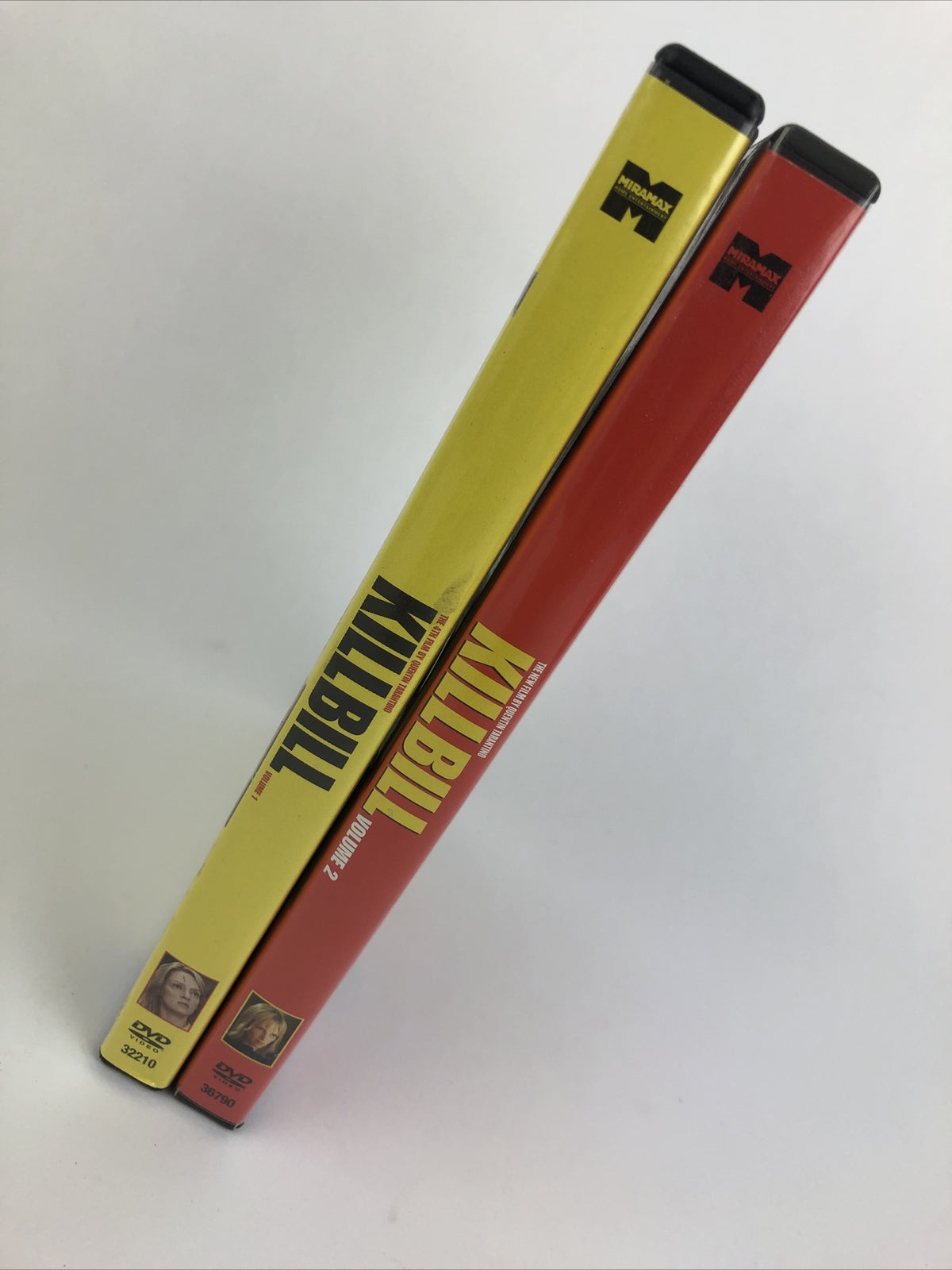 Kill Bill Vol 1 and Vol 2 DVDs Quentin Tarantino Uma Thurman Lucy Liu Mint Disc