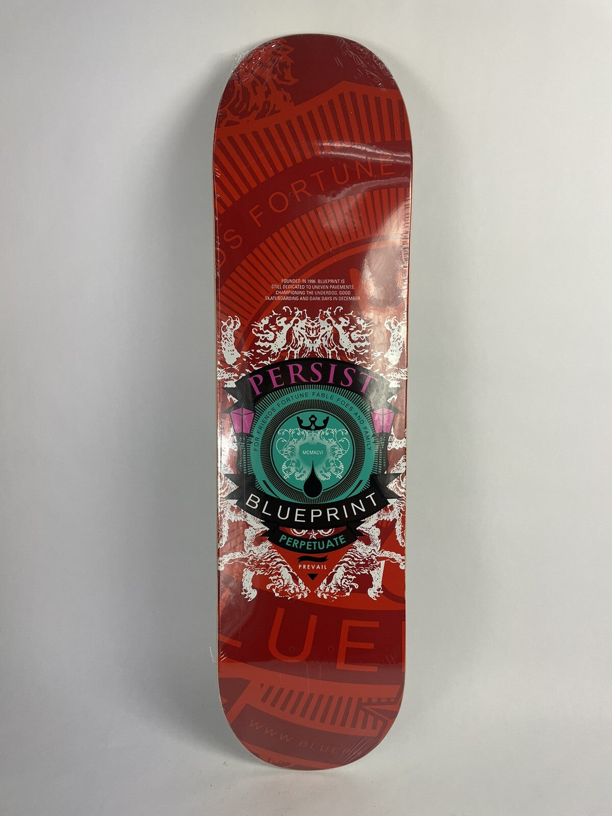 BLUEPRINT skateboards deck 8" RARE quality Courage Color Warm Red