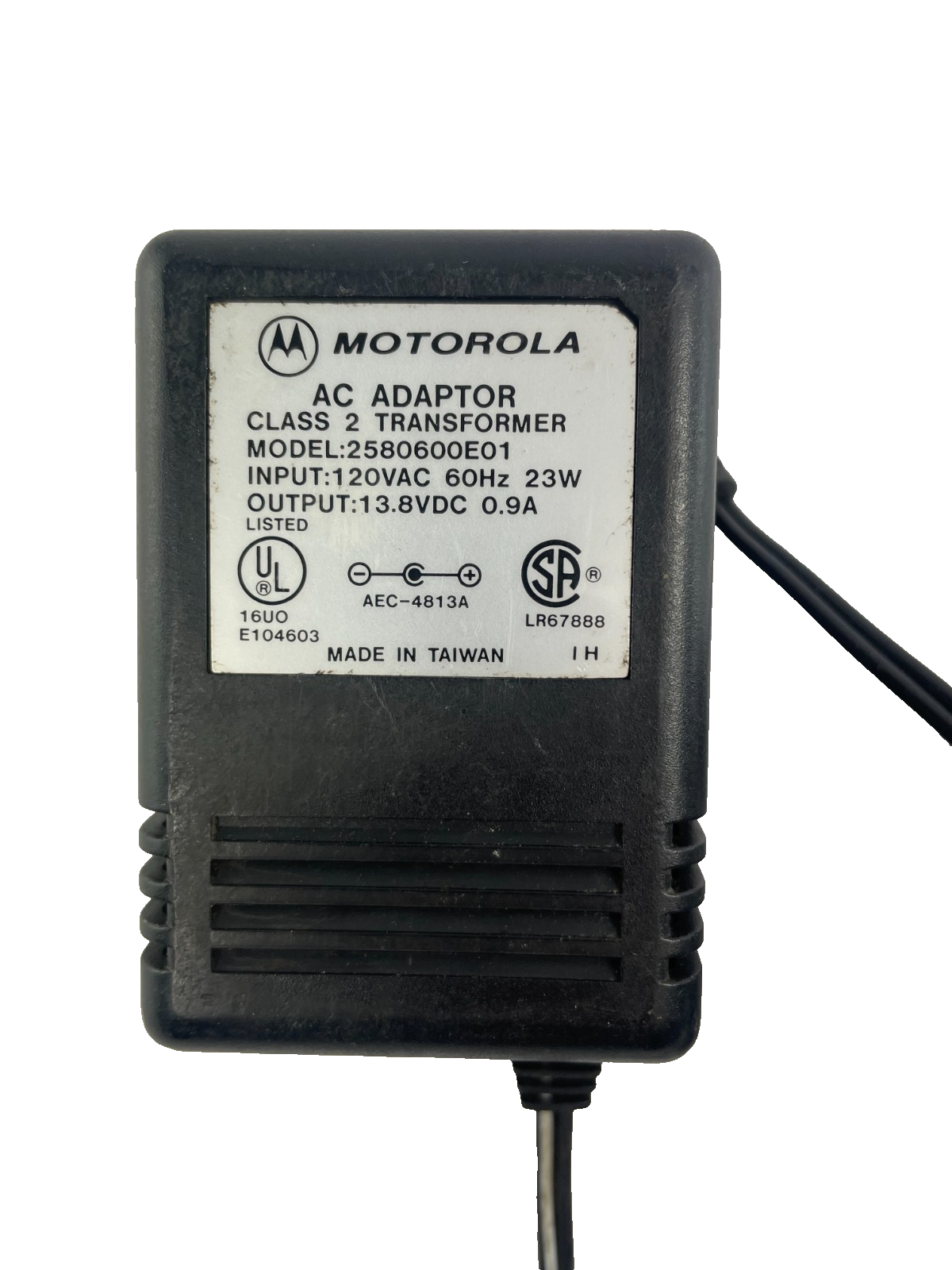 Geniune Motorola Model 2580600E01 Output 13.8V 0.9A Powet Supply AC Adapter #A83