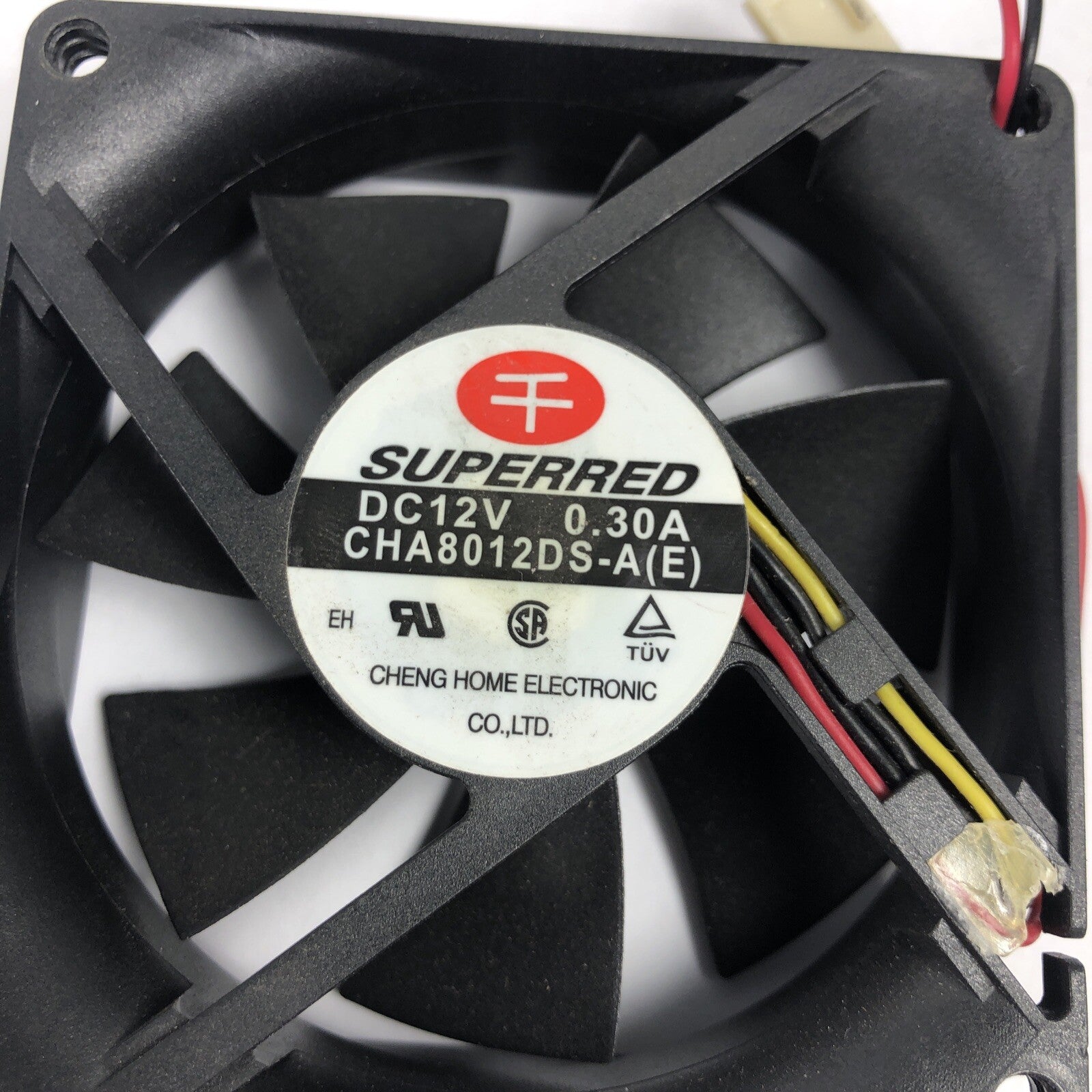 NEW Superred CHA8012DS-A 80mm x 80mm x 25mm 12V DC Cooling Fan 25CFM