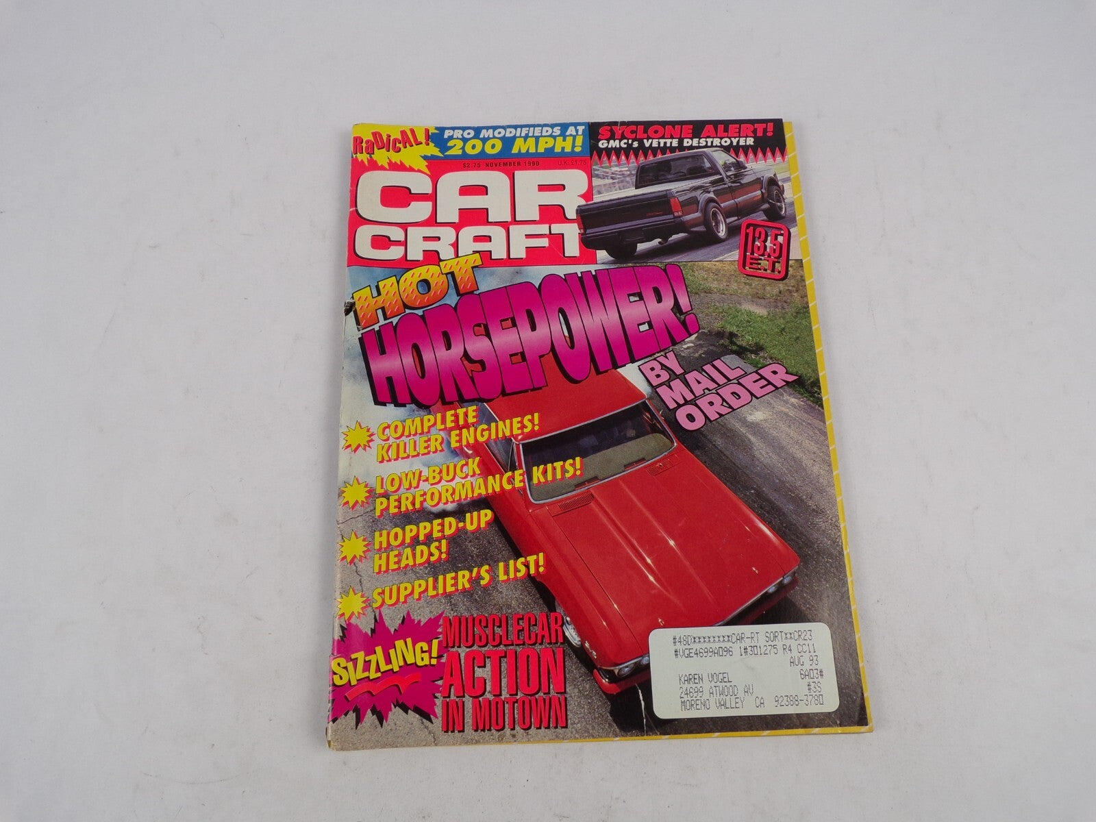 November 1990 Car Craft Hot Horsepower! By Mail Order Complete Killer Engines!