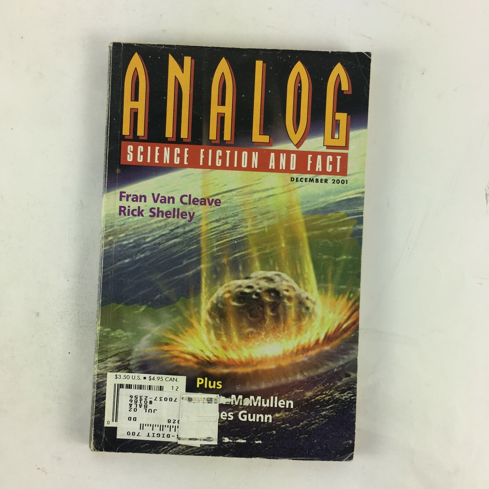 December 2001 Analog Science Fiction Fact Magazine Fran Van Cleave Rick Shelley