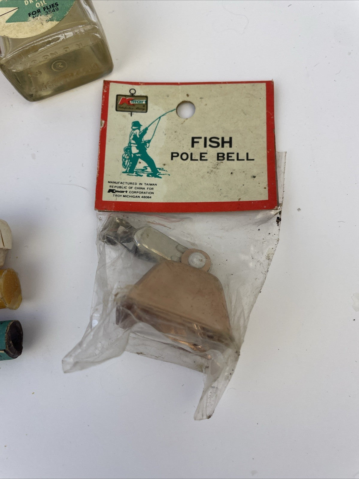 VINTAGE Fishing Lot SEARS Dry Fly Oil Silicote Line Dressing, Guide Glue, Guides