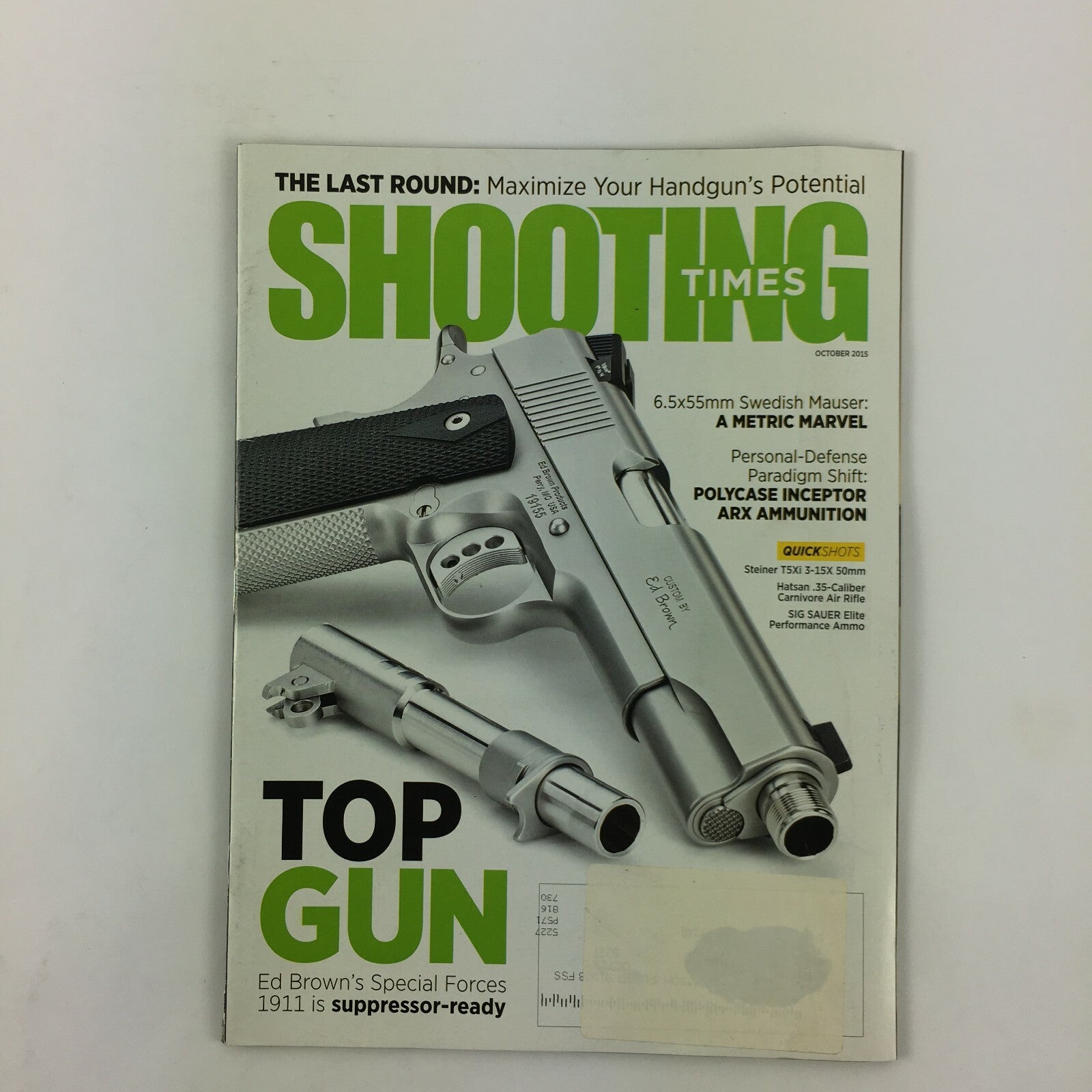 October 2015 Shooting Times Magazine A Metric Marvel Steiner T5Xi 3-15X 50mm .35
