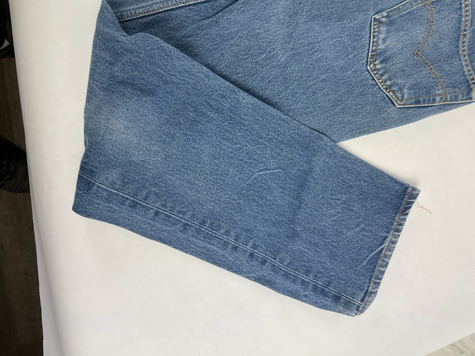 Levi's Men's Light Blue 501 Regular Fit Straight Leg Jeans Size W 32 L 36