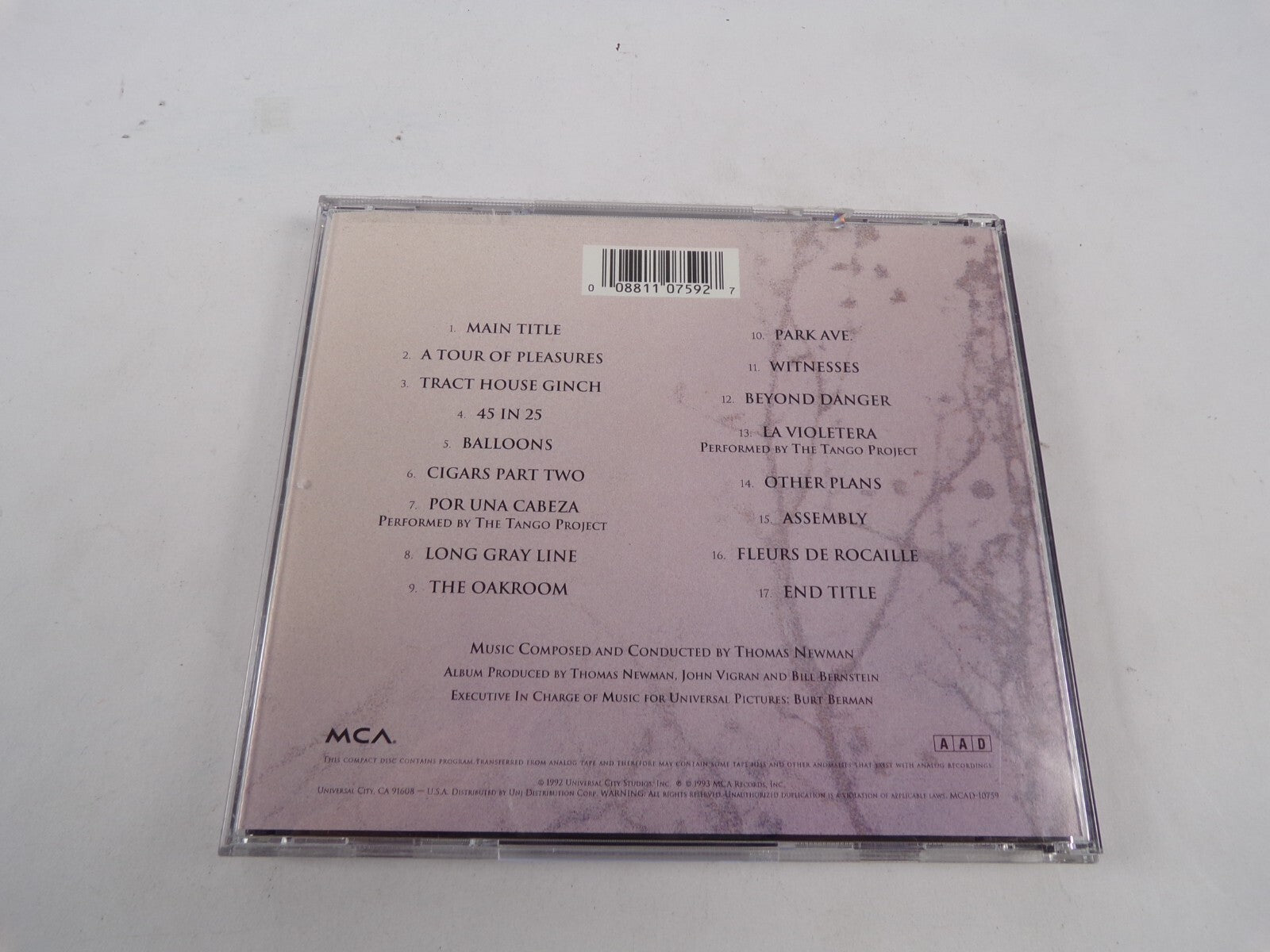 Scent Of A Women Music From The Original Motion Picture Sound Track CD#43