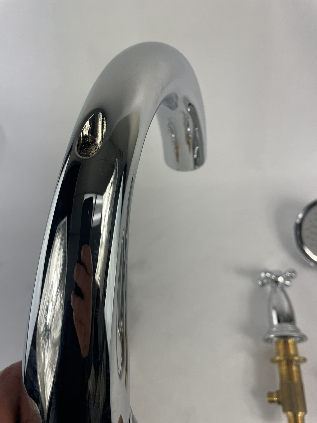 Hansgrohe 3 hole Faucet Tub Filler Swing C Double Cross Handler W/ Hand Shower