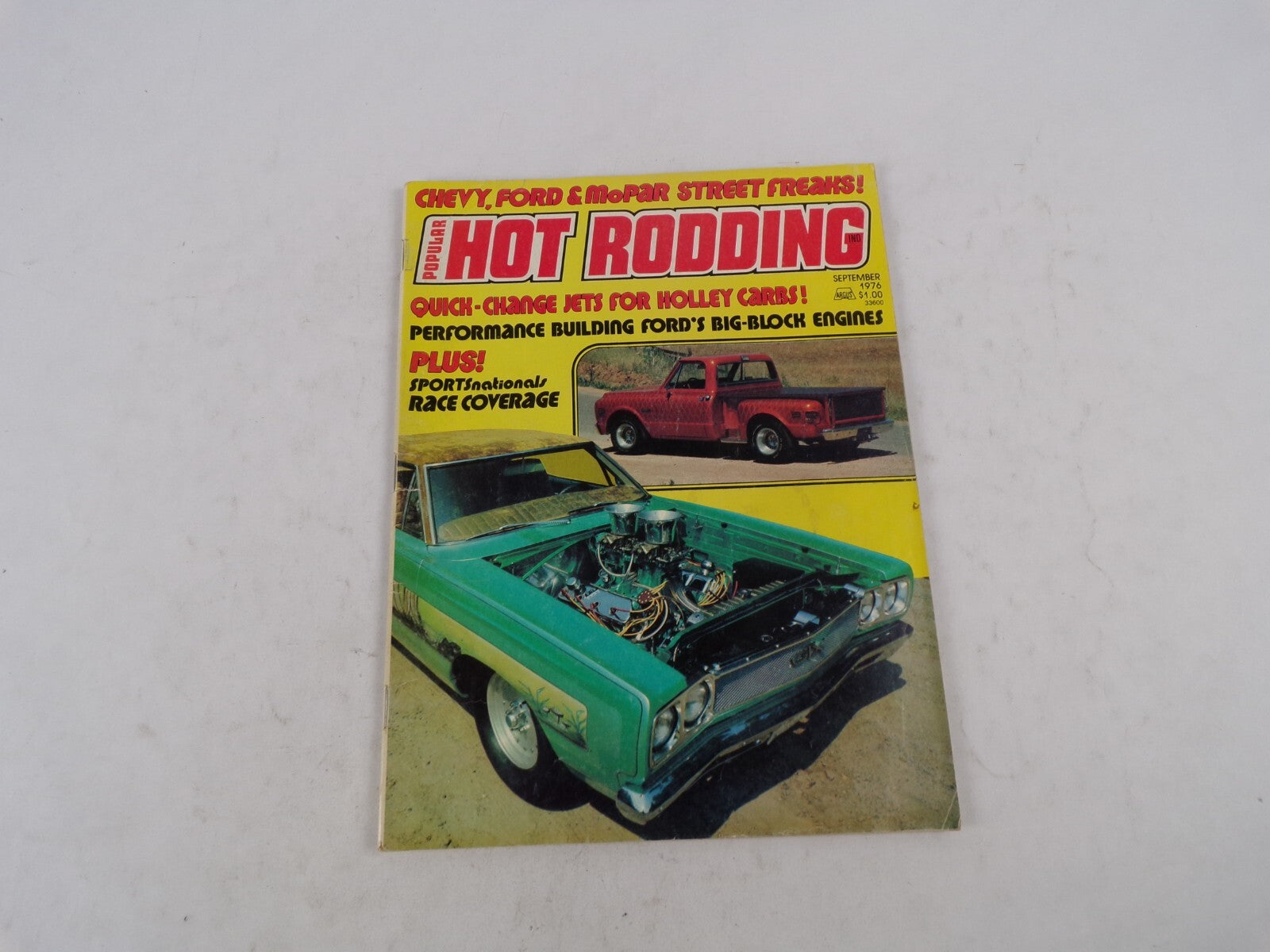 September 1976 Hot Rod Magazine Chevy,Ford $ Mopar Street Freahs! Quick- Change