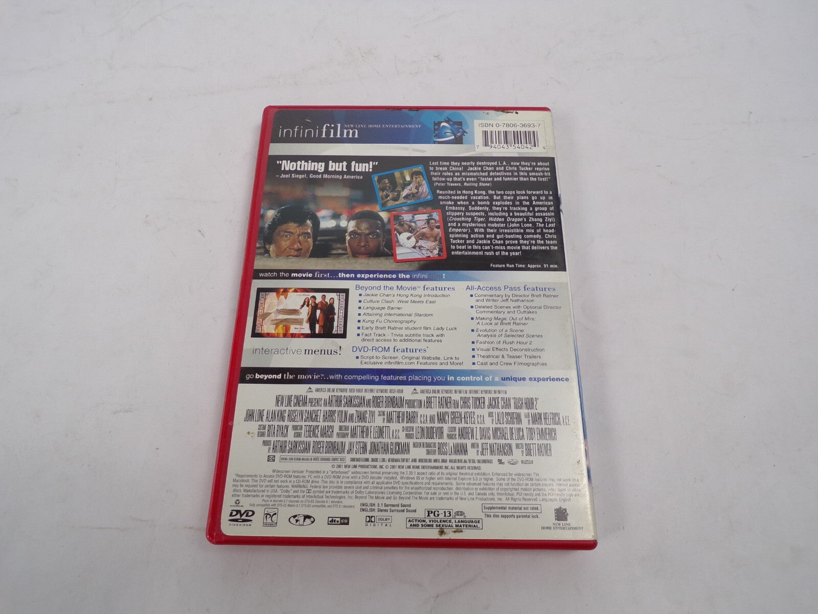 Rush Hour 2 A Brett Ratner Film Chris Tucker Jackie Chan Hilarious DVD Movies