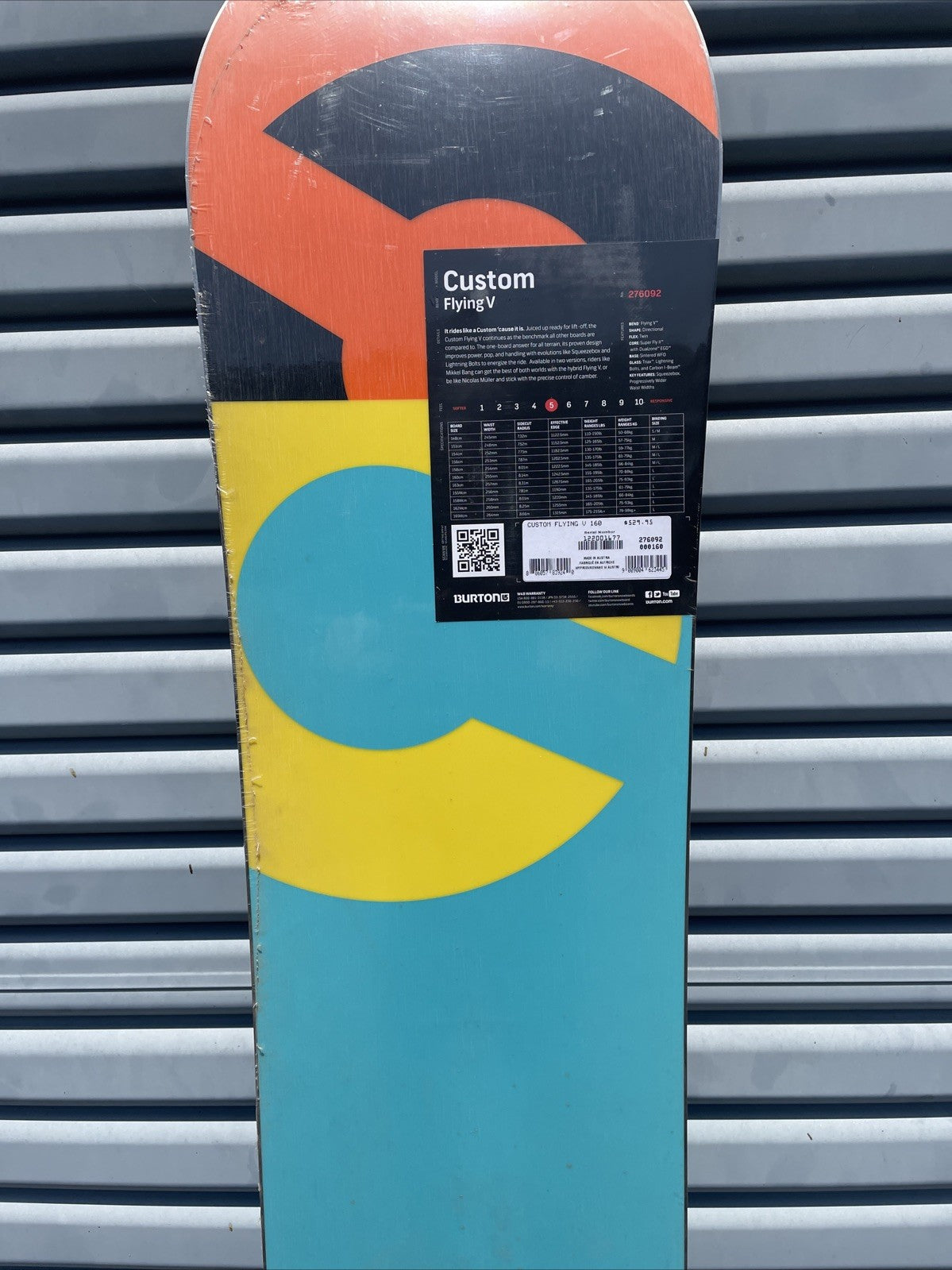 Burton BRTN Snowboards Custom C60 Flying V Low Noise / High Output 62" Brand New