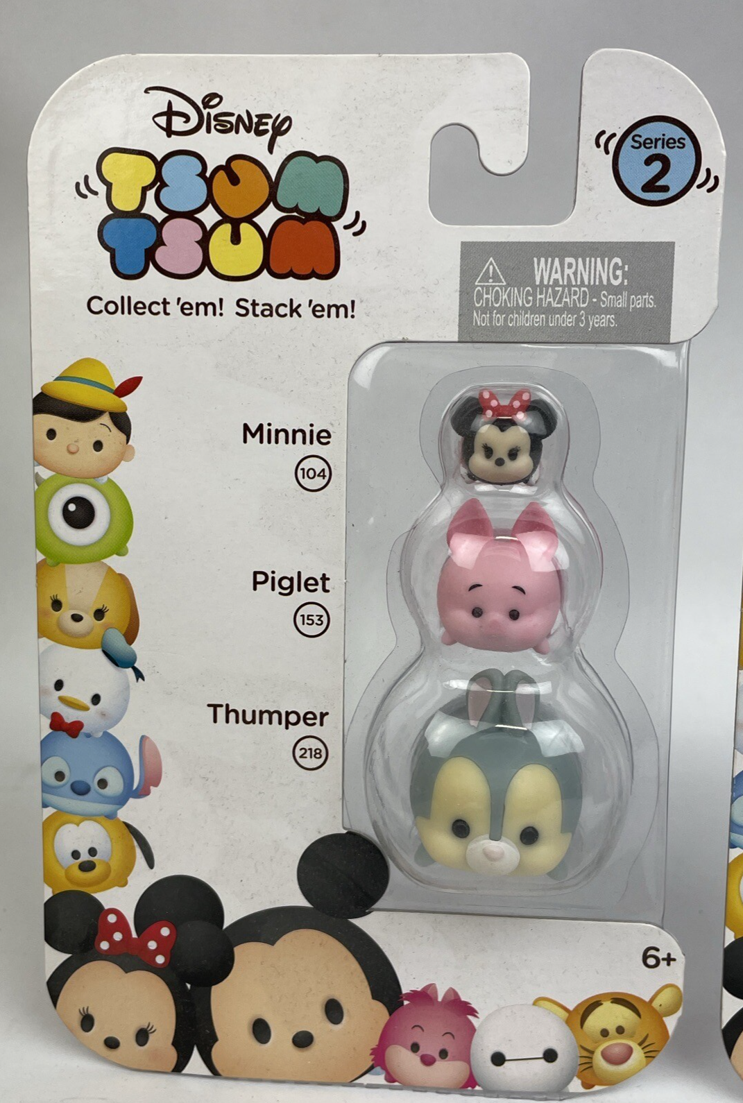 2 Disney Tsum Tsum Series 2 Thumper 216 Minnie 105 Ariel 233 Mini Figure COLLECT