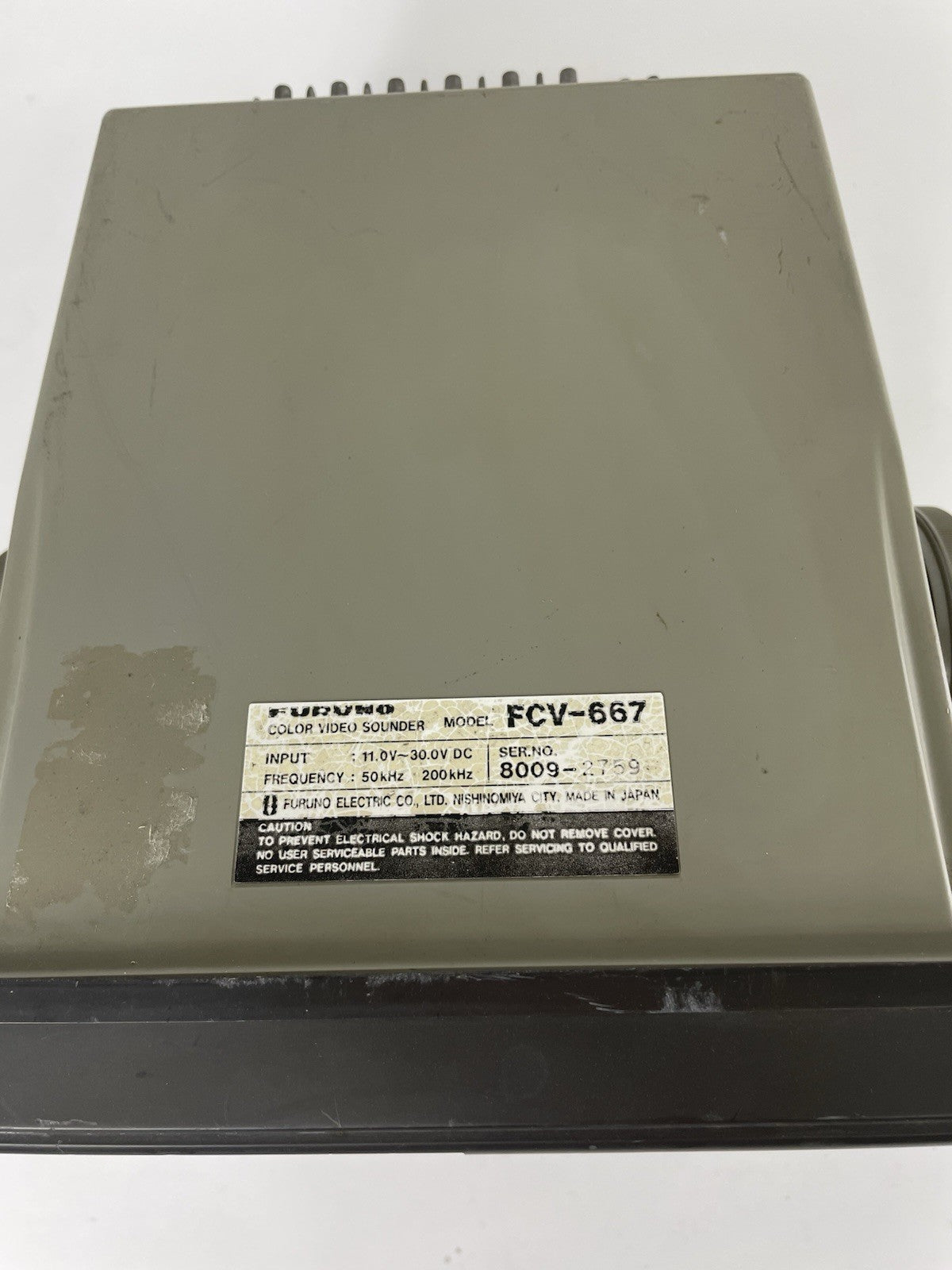 FURUNO FCV-667 Color Video Sounder Fishfinder Sonar Untested