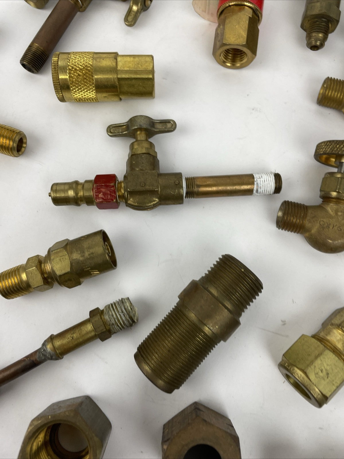 Campbell Hausfeld brass couplers ball valves connections lot steampunk