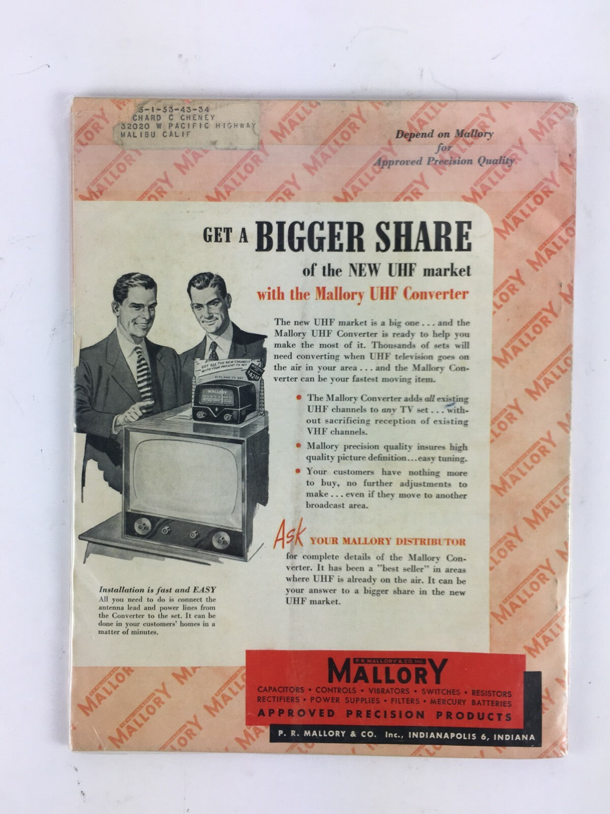July 1953 Radio Television News Magazine EW Speaker Enclosure Coaxial Speaker