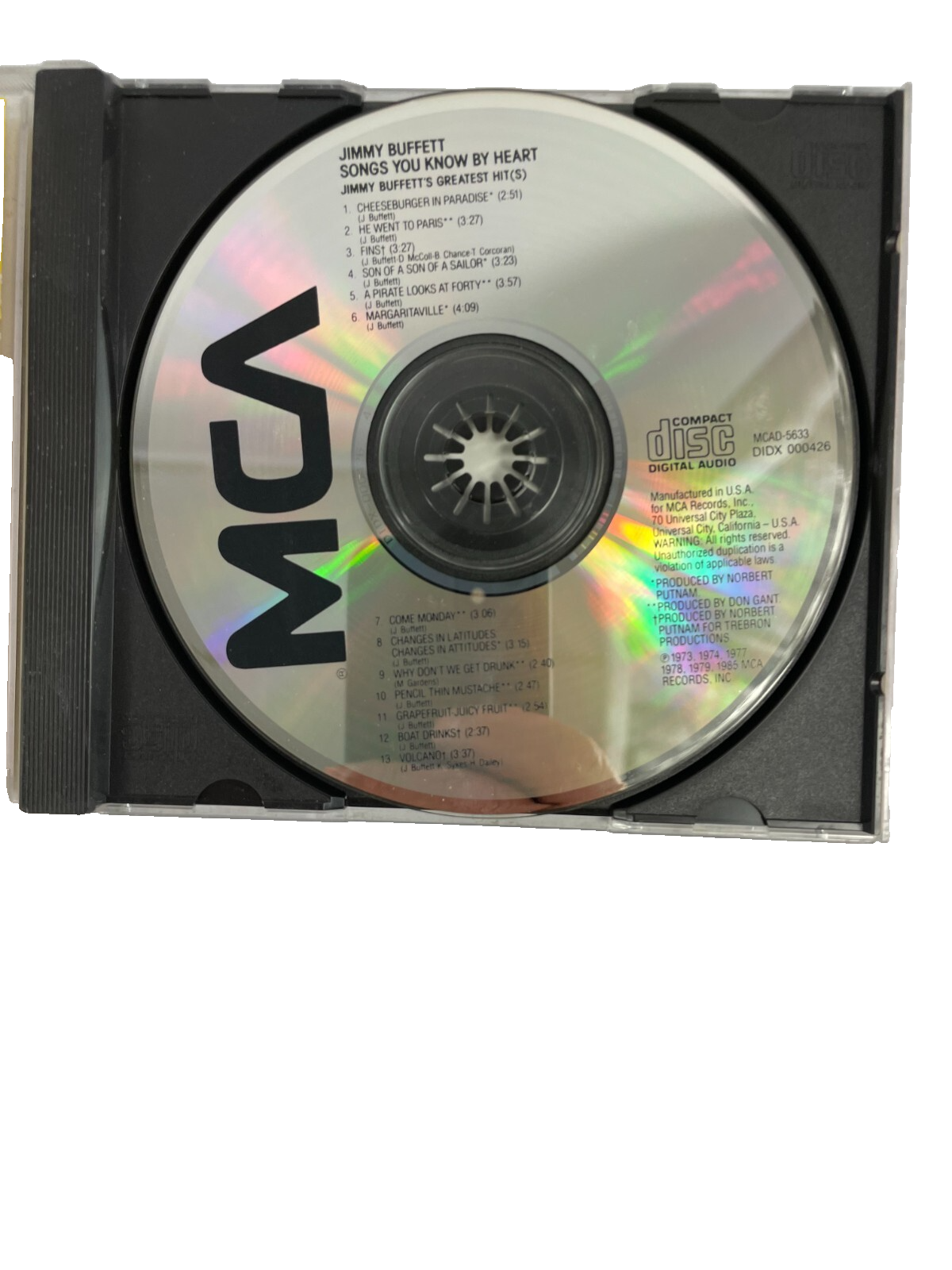 Jimmy Buffett – Songs You Know By Heart Greatest Hits CD#29