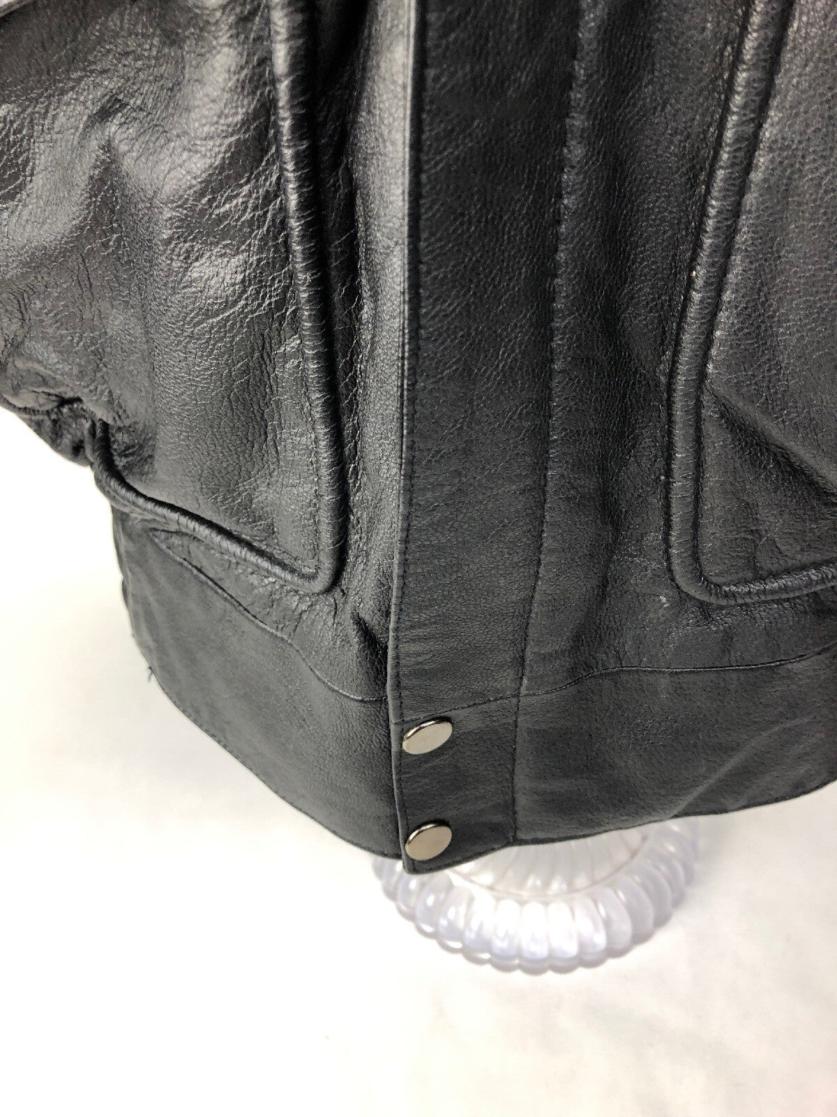 First Manufacturing Thinsulate Leather Motorcycle Jacket Black Medium * Warm *