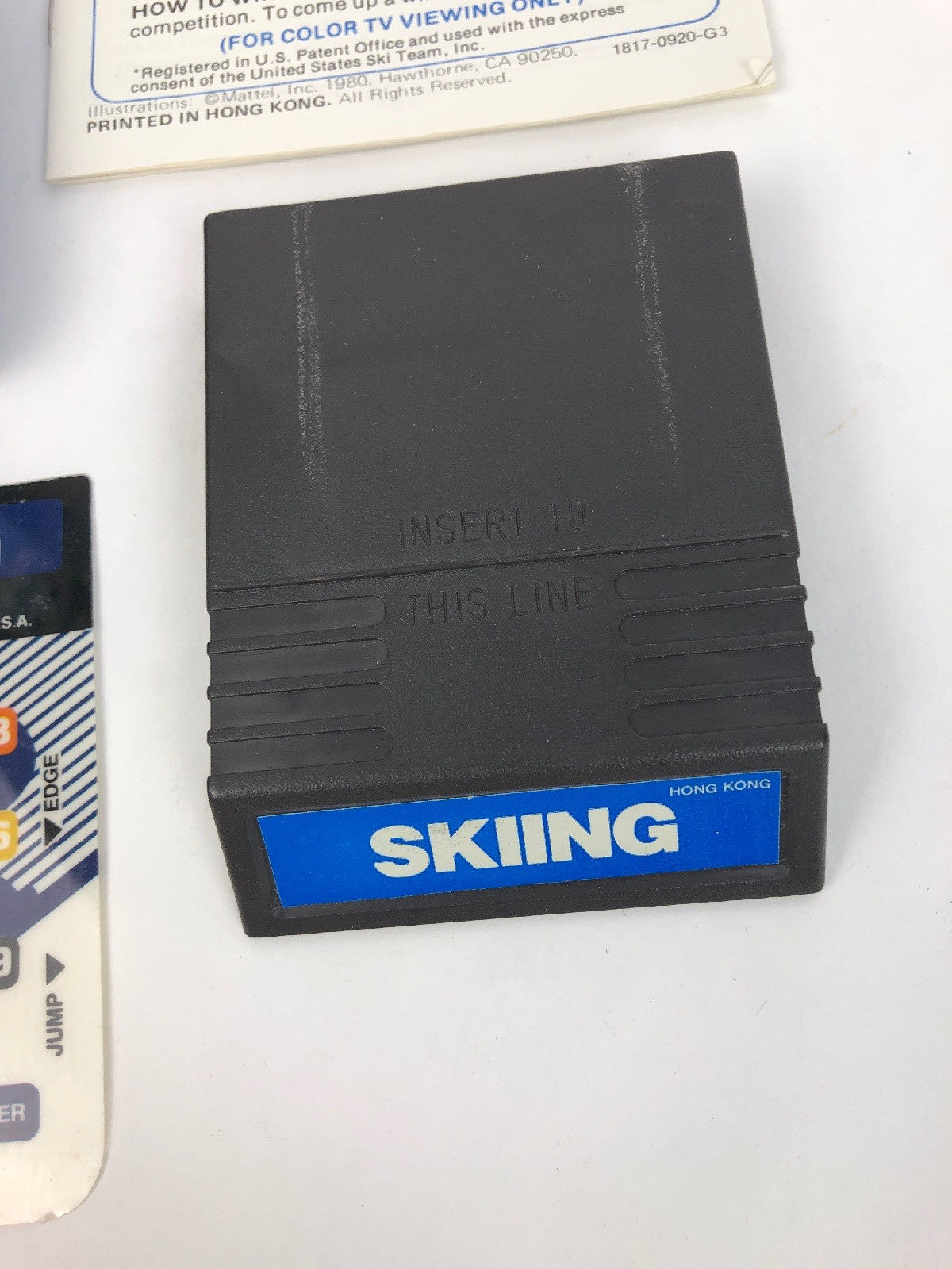 Mattel Intellivision Game SKIING 1980 Mattel Electronics Tested & Works w Box