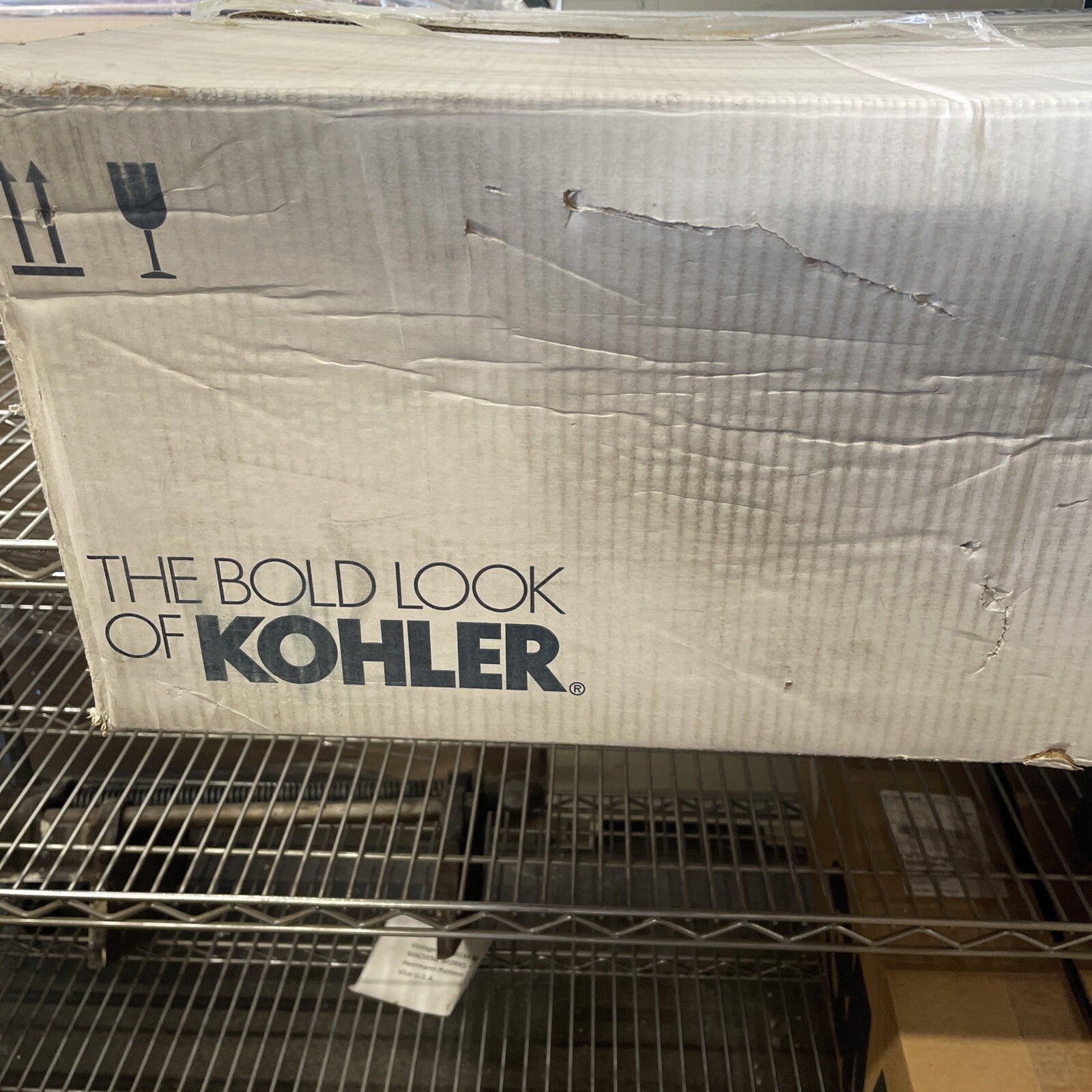Kohler Iron Works K-2822-8S-0 wall mount sink sandbar 8 inch centers