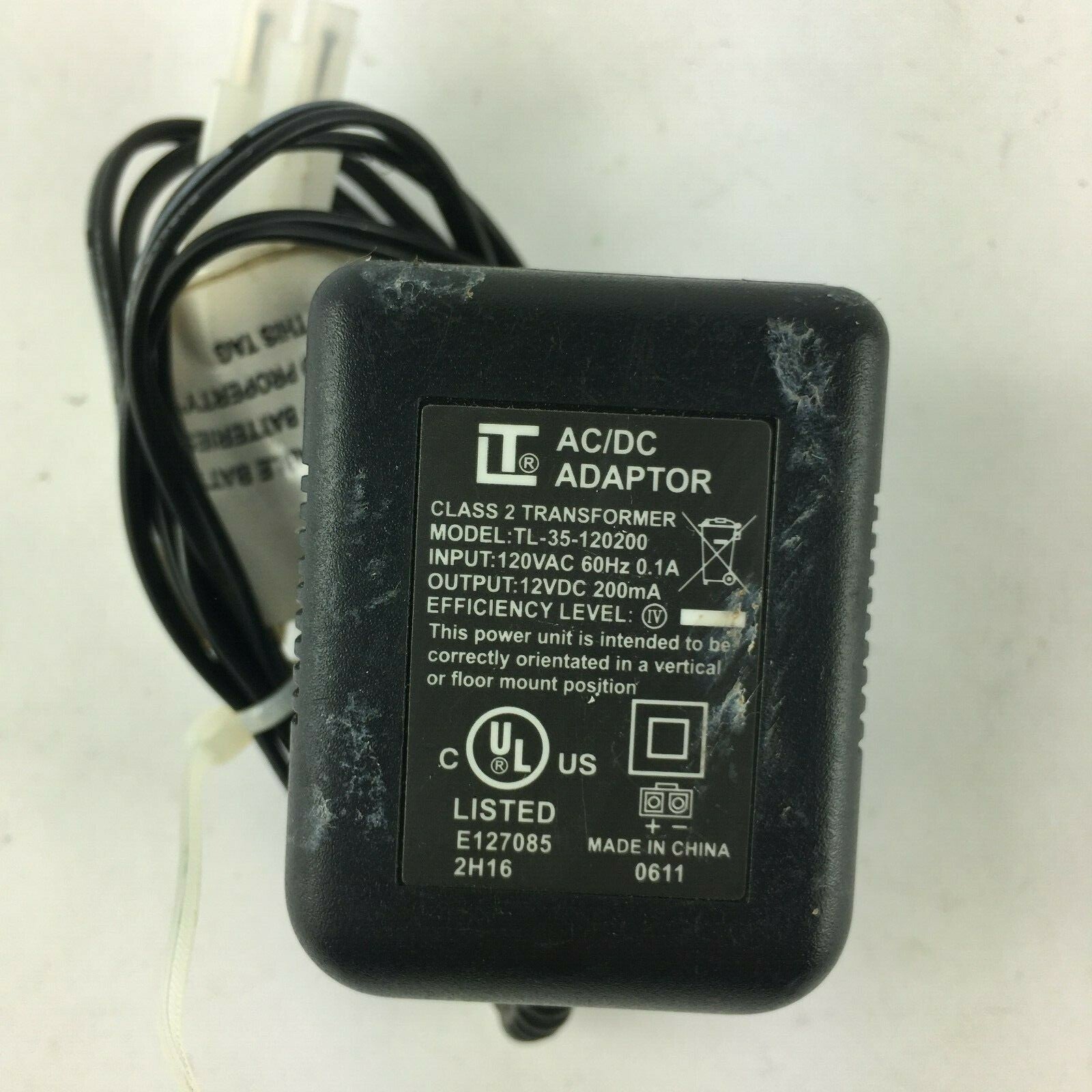 Genuine LT TL-35-120200 Class 2 Output 12V 200mA Power Supply Adapter A17
