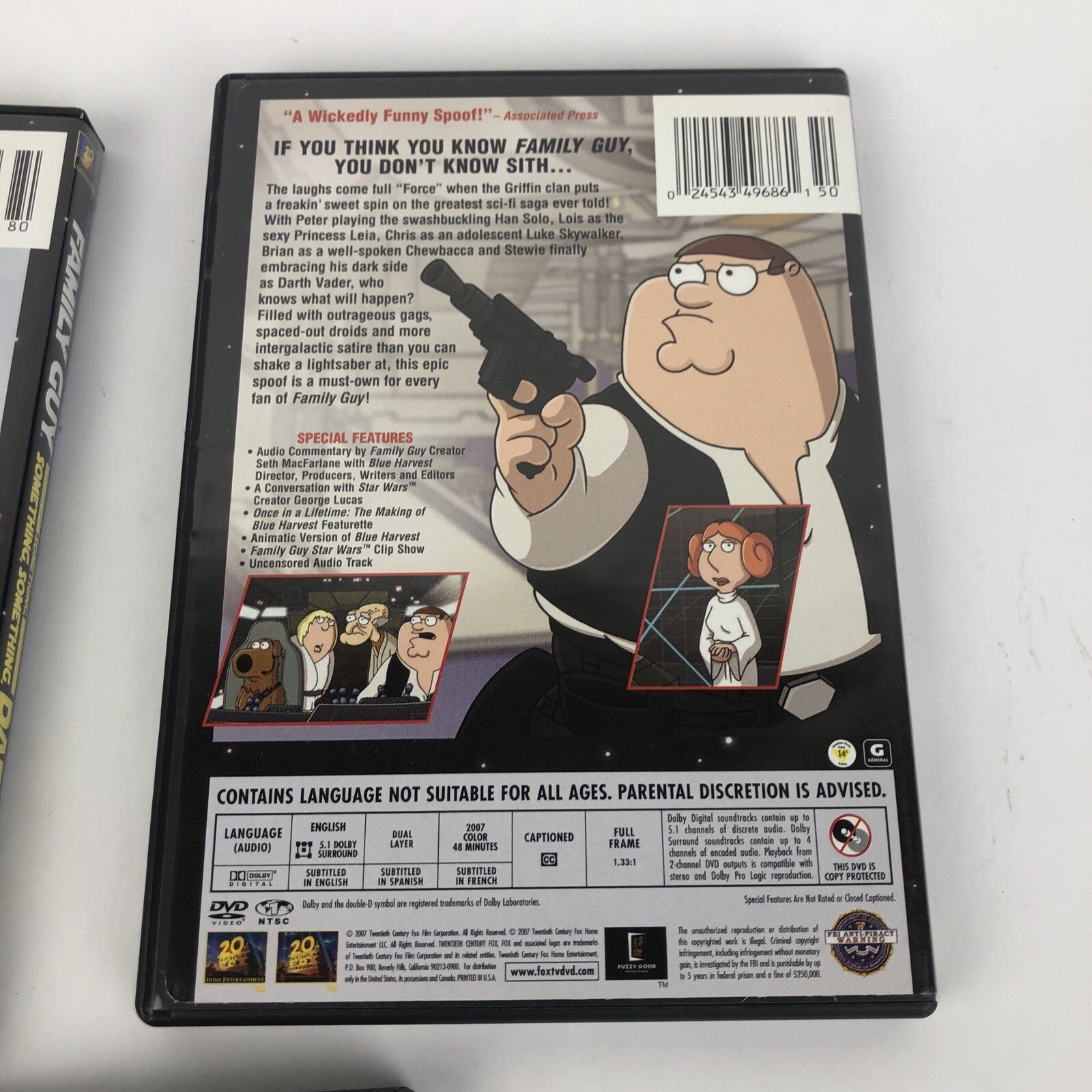 Family Guy DVD Bundle Lot Something Dark Side, Blue Harvest Stewie Griffin Story