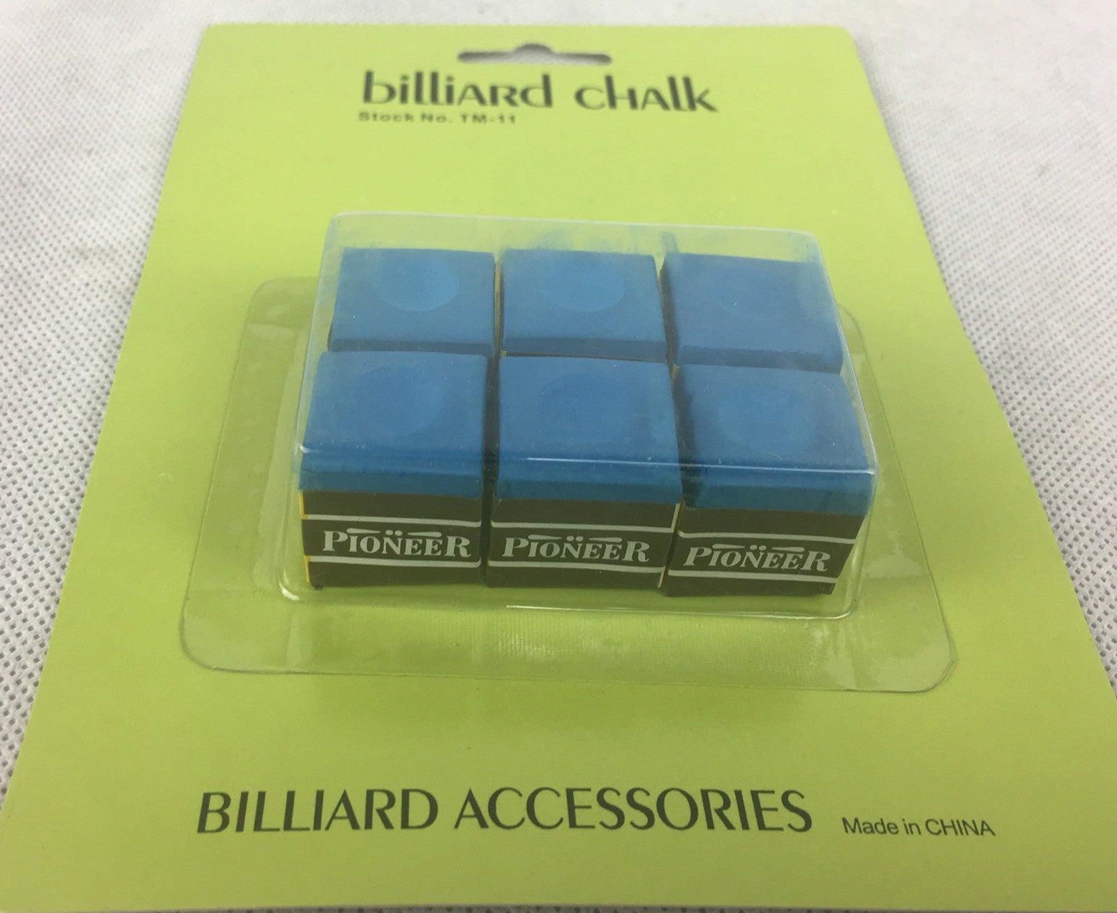 68 X Pioneer 6 Pack Tournament Professional Quality Pool Billiard Chalk Blue Lot