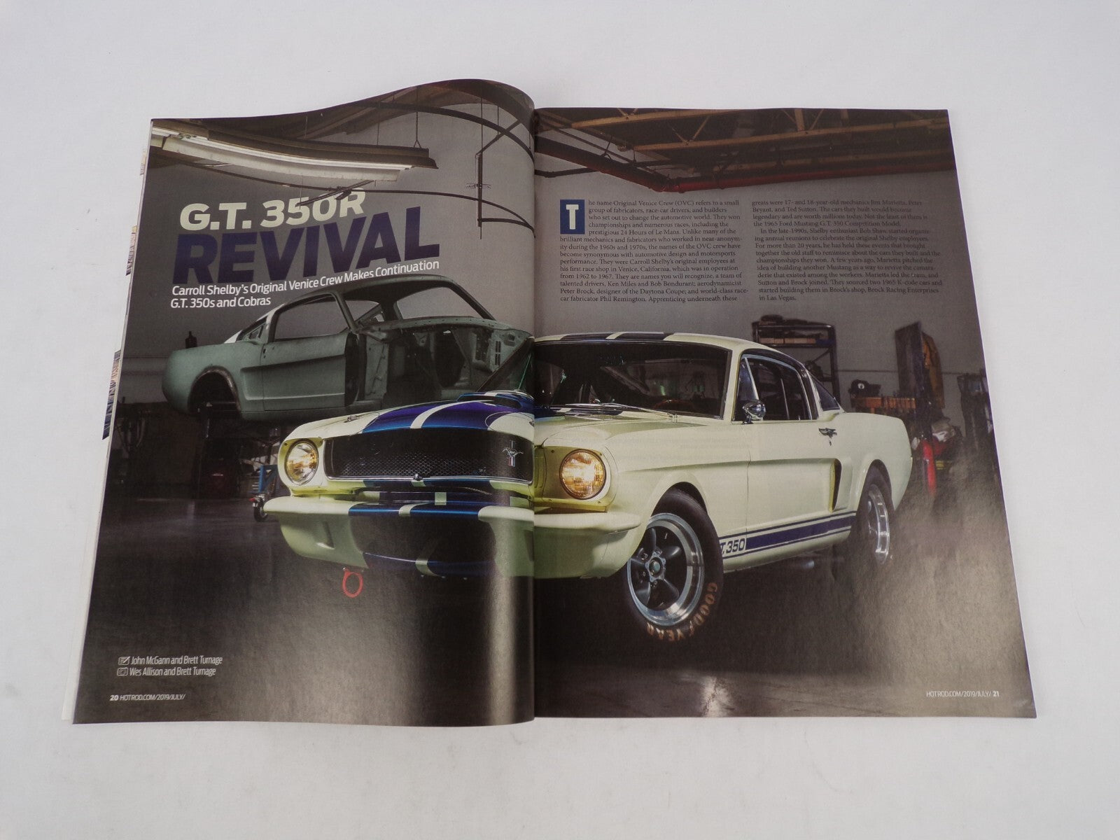 July 2019 Hot Rod Magazine Shelby G.T.350R New Continuation Cars Fod GT Track