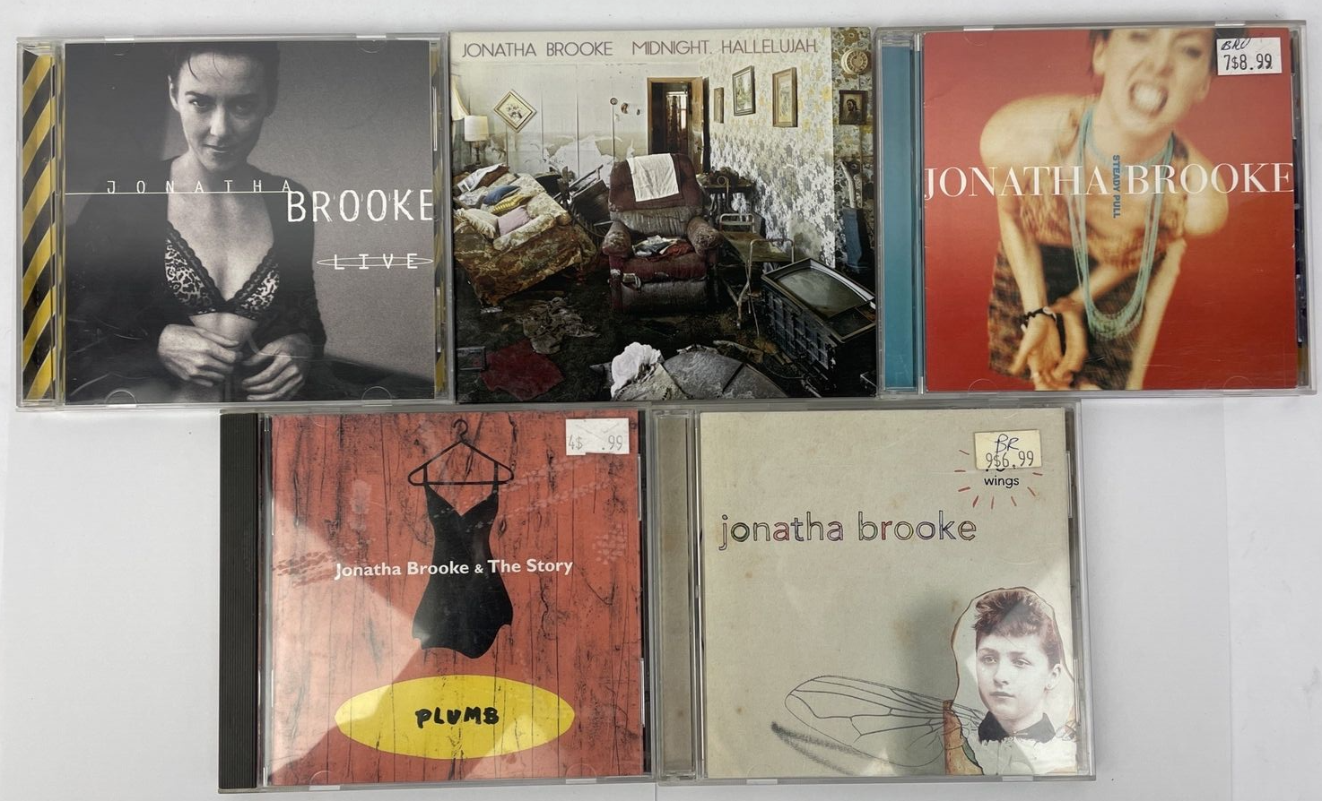 Lot of 5 x Jonatha Brooke - Folk Rock Audio CD Plumb Wings Live Steady Pull + BC