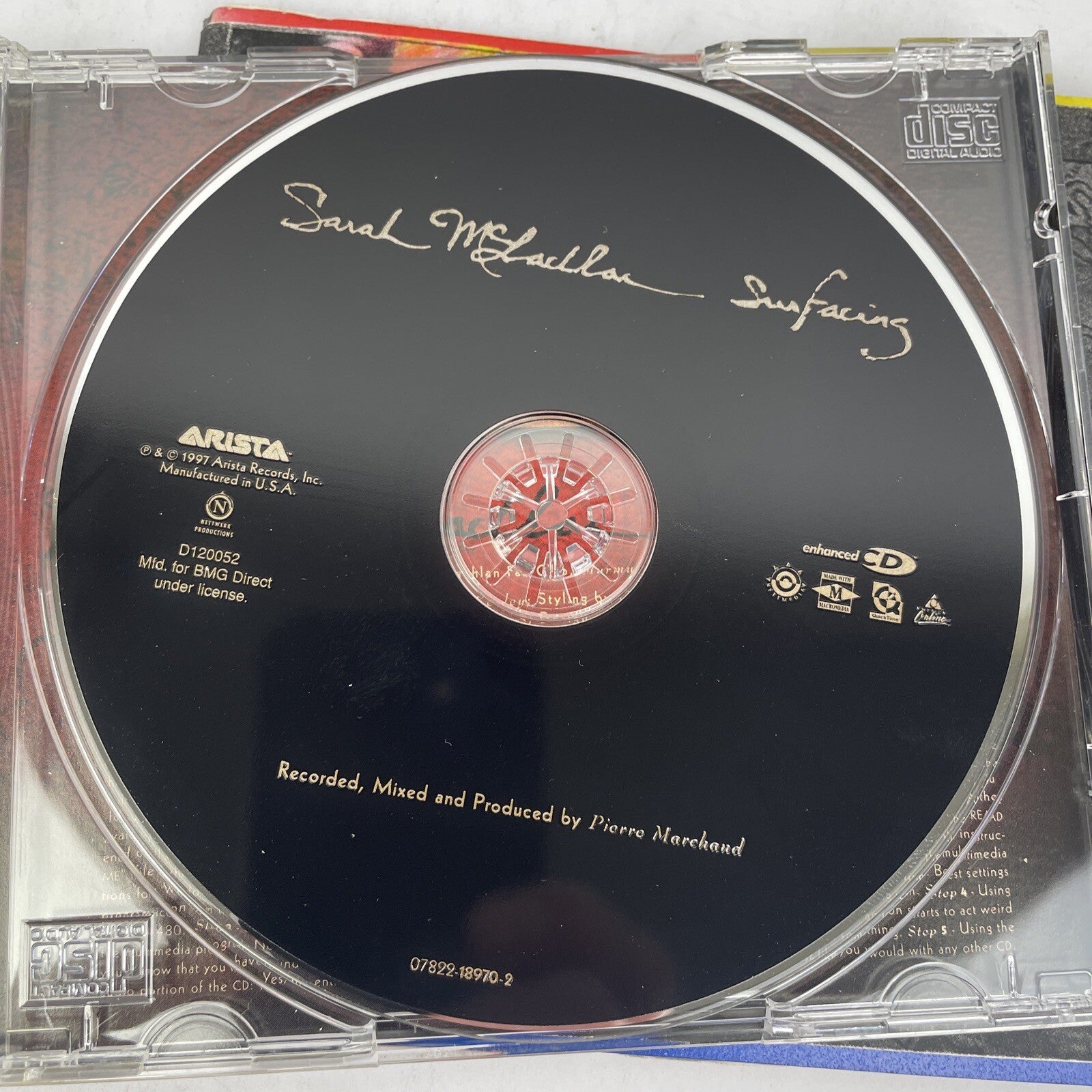 Sarah McLachlan - Lot of 2 CDs - Fumbling Towards Ecstasy 1993 - Surfacing 1997