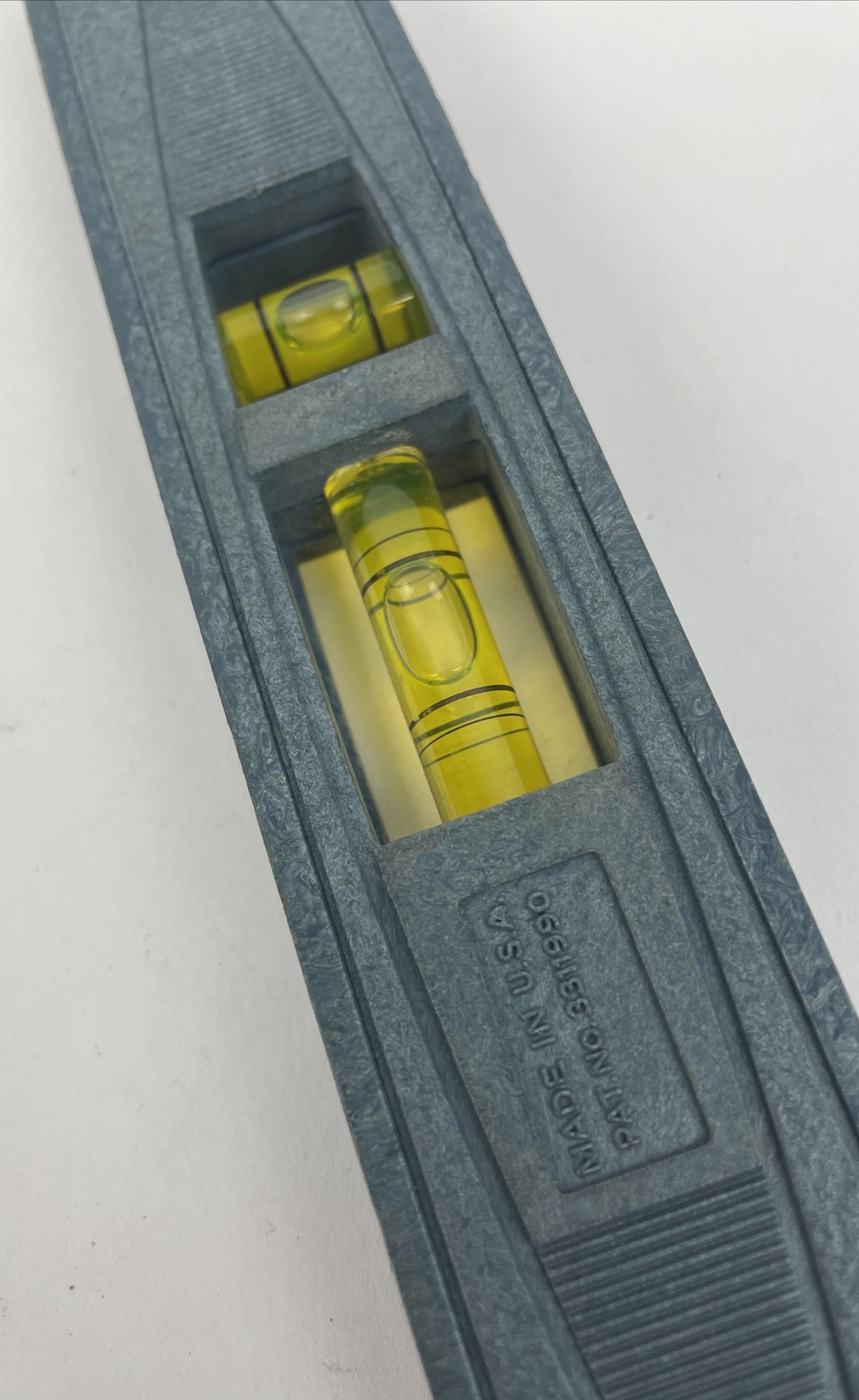 Vintage Stanley Tools USA 42-294 Plastic Torpedo Level. Blue VGC