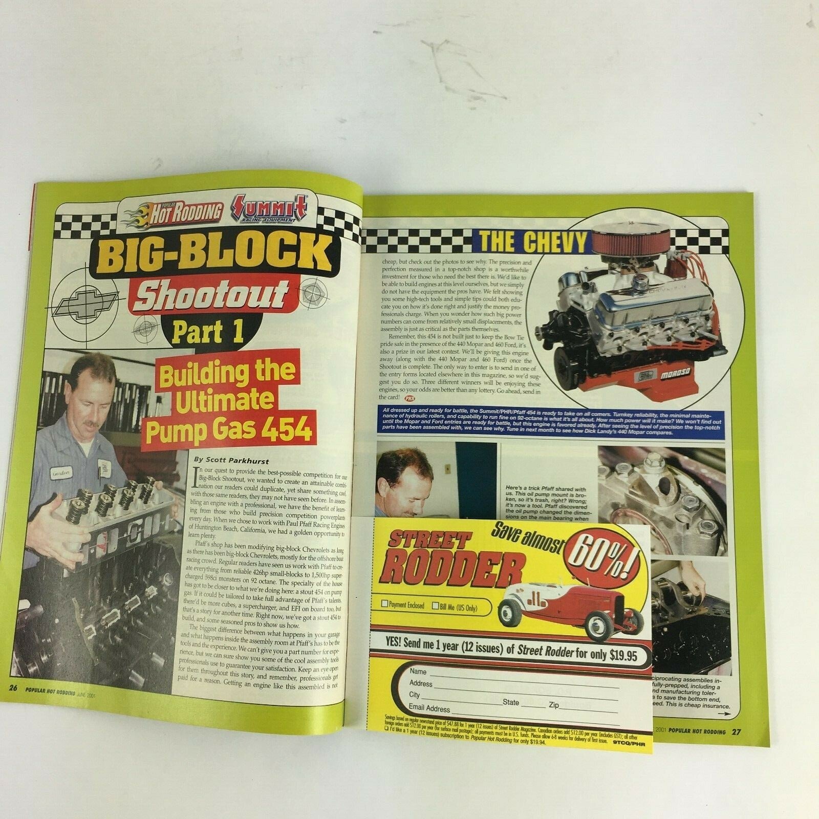 June 2001 Hot Rodding Magazine Over Kill! Real Rods Are Back Chevy Thunder ?