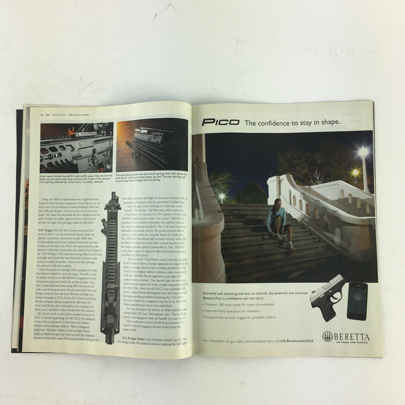 March 2015 Guns & Ammo Magazine Italian 828U Ruger Redhawk .300 Blackout