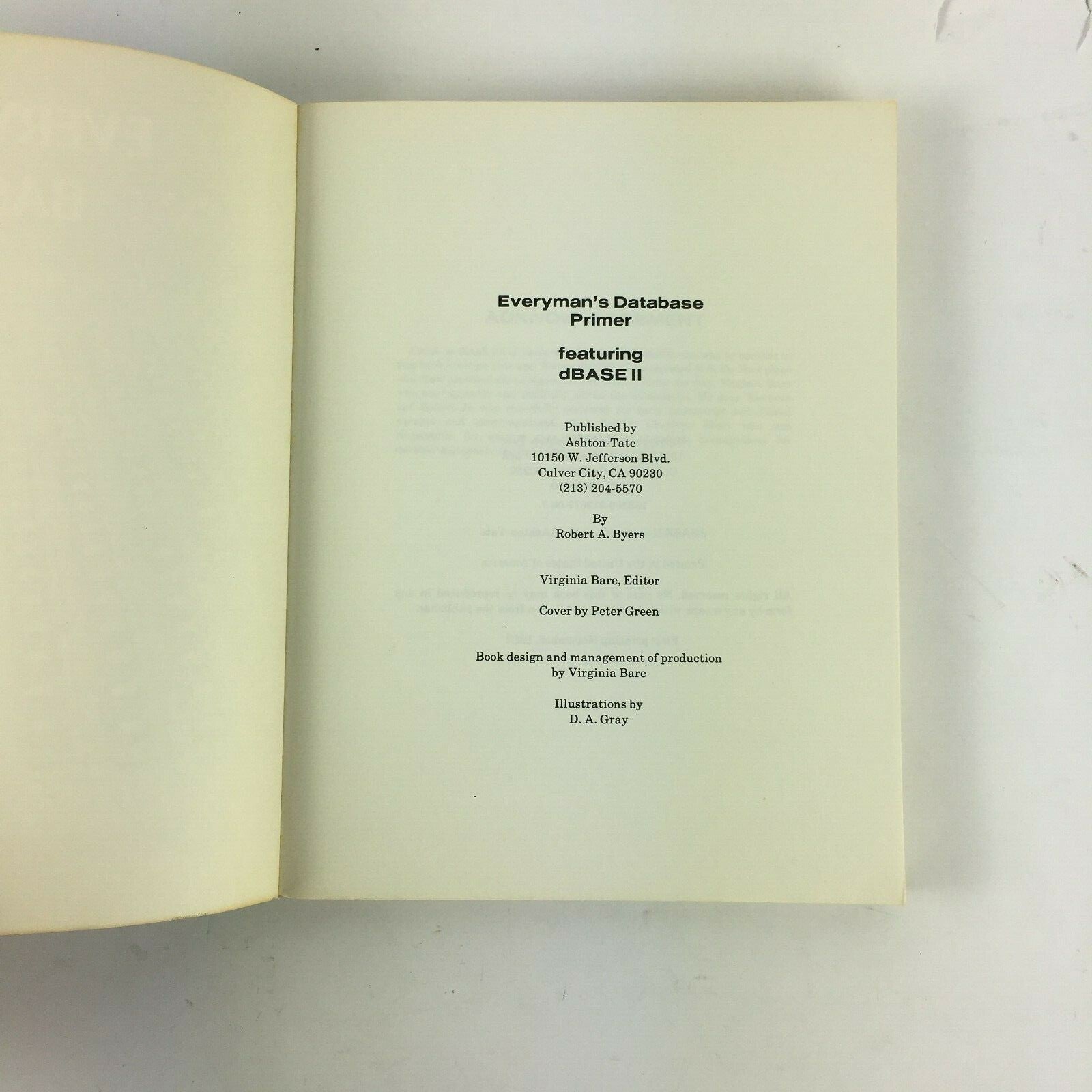 Everyman's Database Primer featuring dBase II by Robert A.Byers