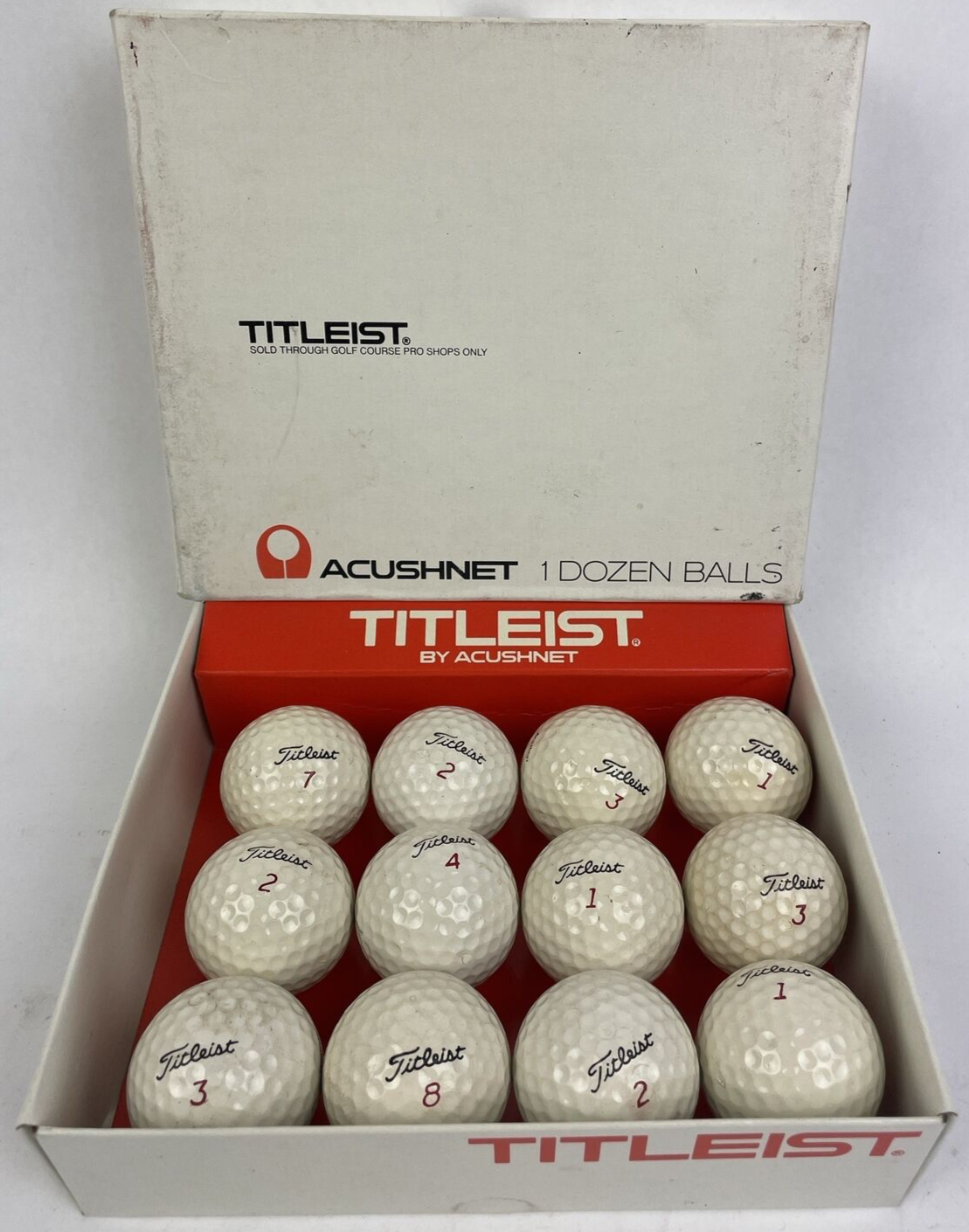 Titleist by Acushnet 1 Dozen Golf Balls Acushnet 12 x Balls W Original Box vntg